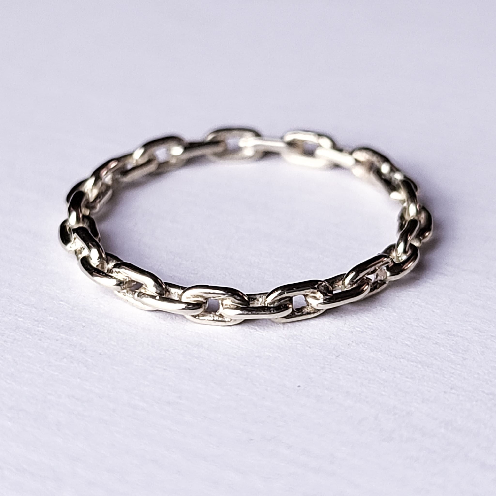 Solid Silver Chain Ring-Ring-Inchoo Bijoux-Inchoo Bijoux