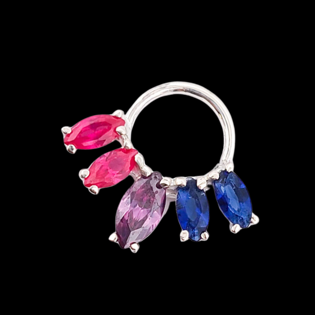 Bisexual Pride Flag Septum Piercing Marquise