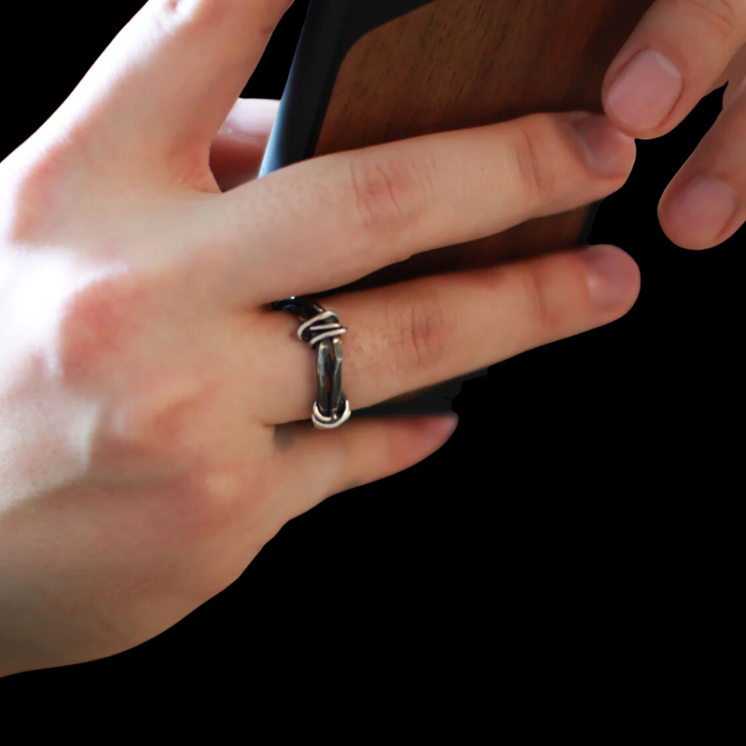 Alternative Silver Mens Wedding Band Ring - Inchoo Bijoux