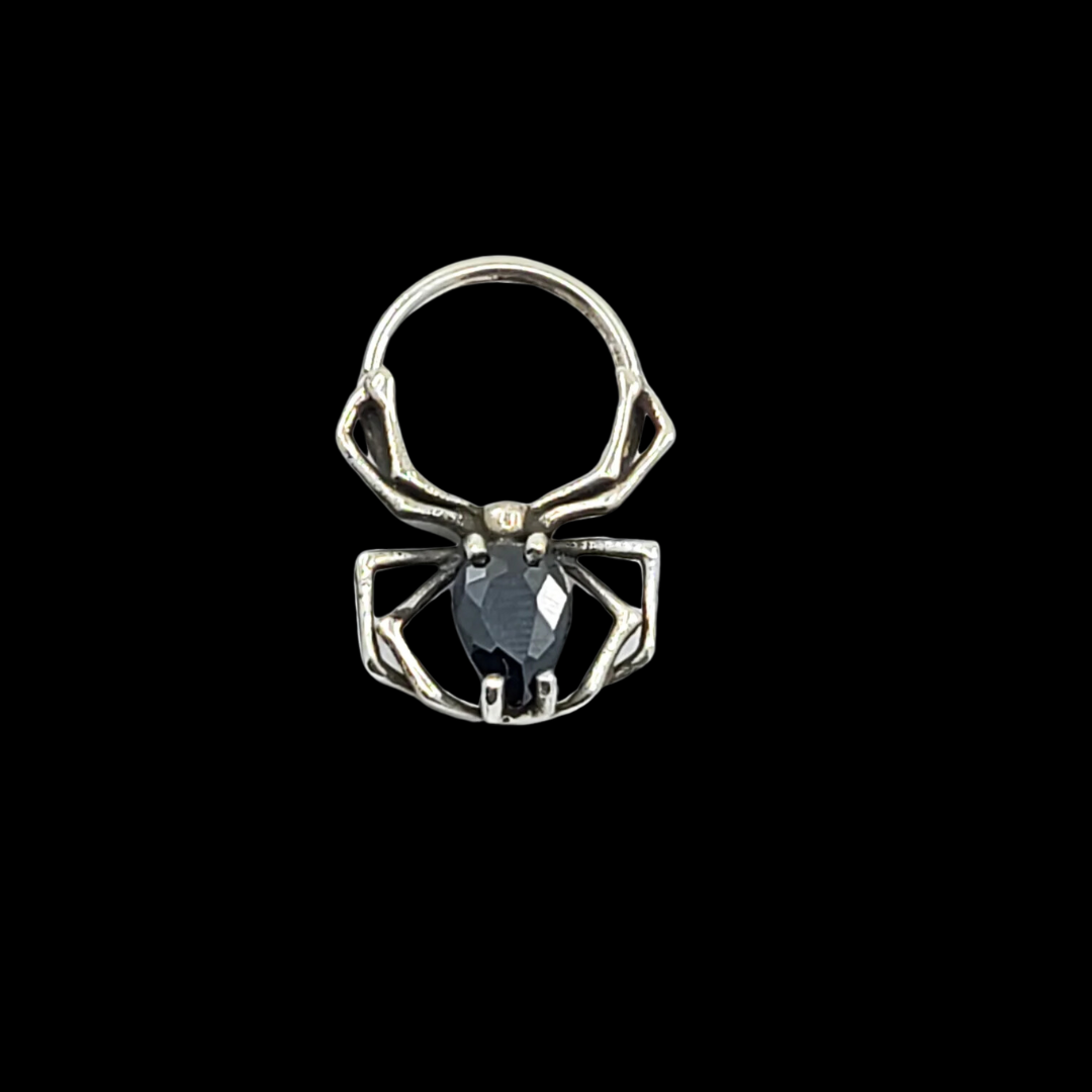 Black Spider Septum Ring