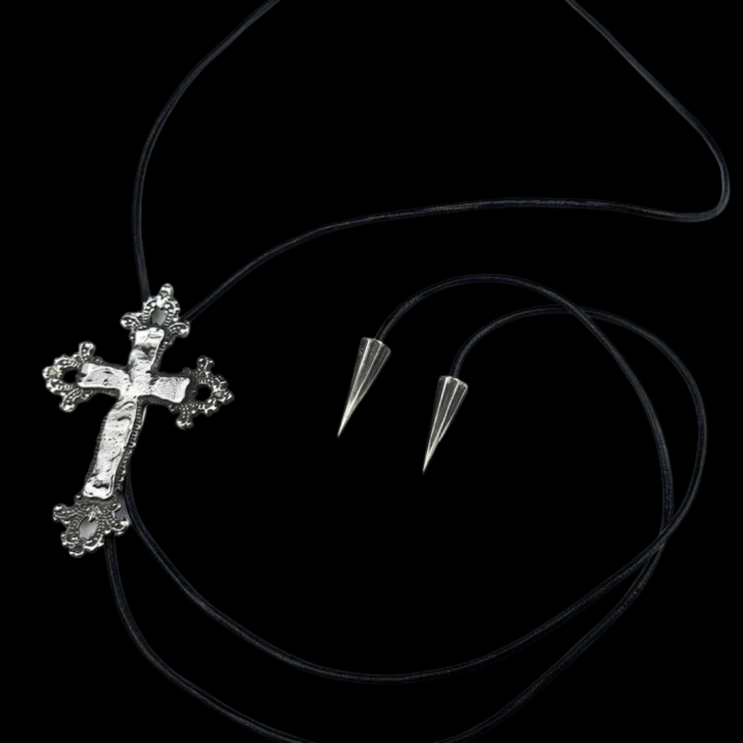 Baroque Cross String Bolo Tie
