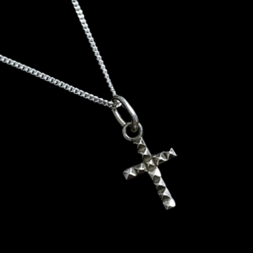 Tiny Studded Cross Pendant - Inchoo Bijoux