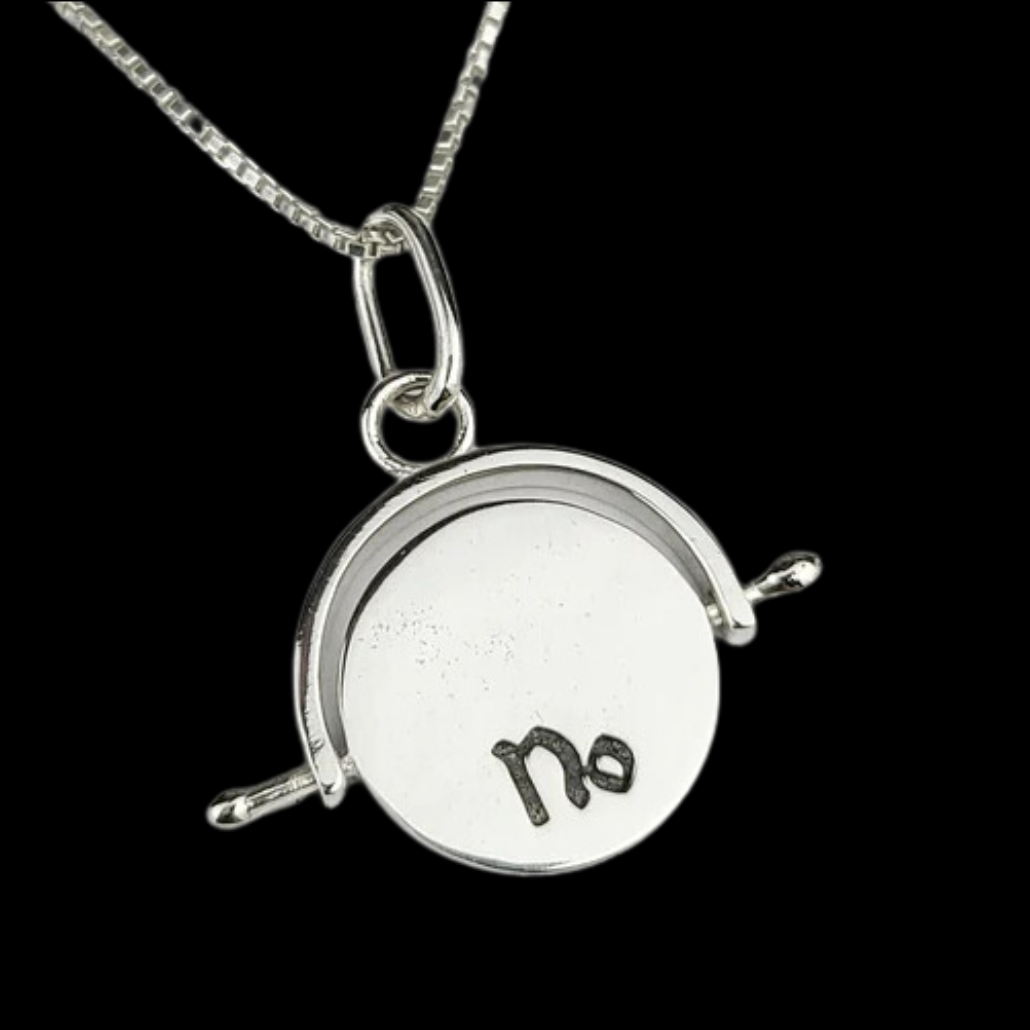 Yes No Flip Fidget Spinning Pendant - Inchoo Bijoux