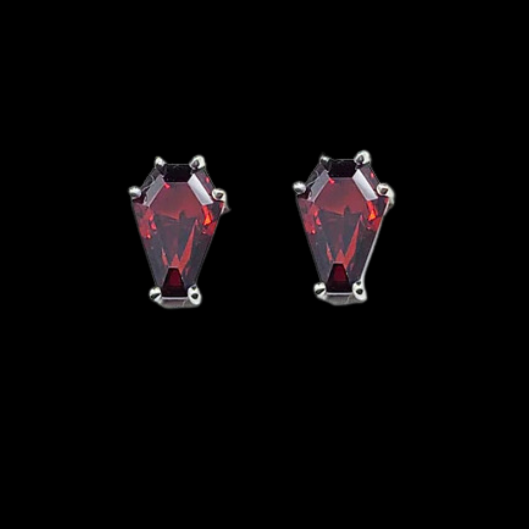 Cute Medium Coffin Stud Earrings (6x9) - Color Selection - Inchoo Bijoux