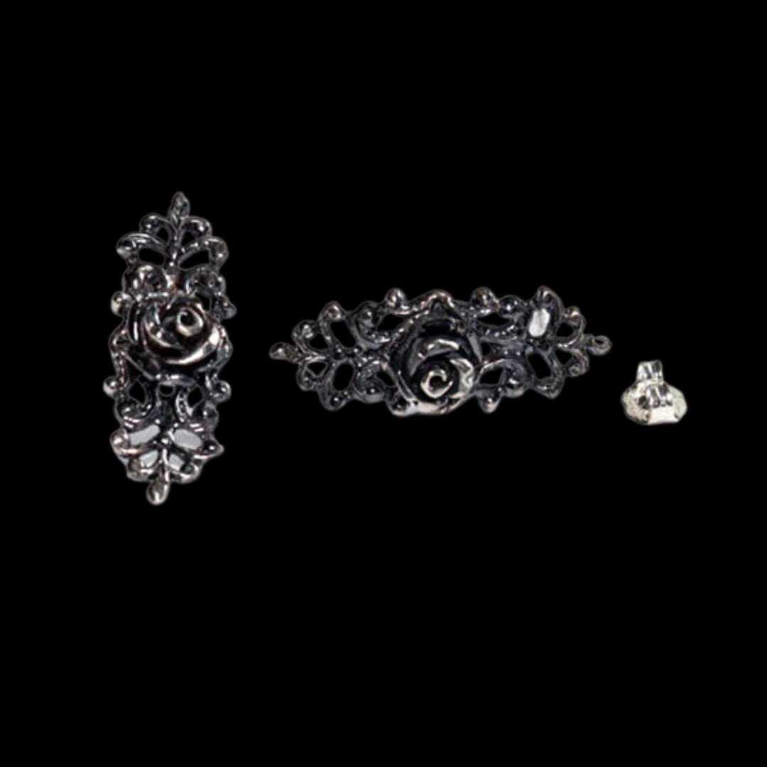 Victorian Rose and Lace Earrings Flower - Inchoo Bijoux