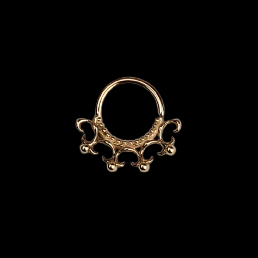 Gothic Lace Septum Nose Ring - Gold Options