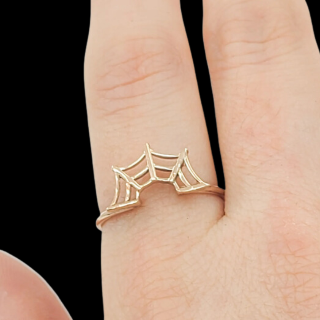 Stackable Spider Web Ring - Gold Options