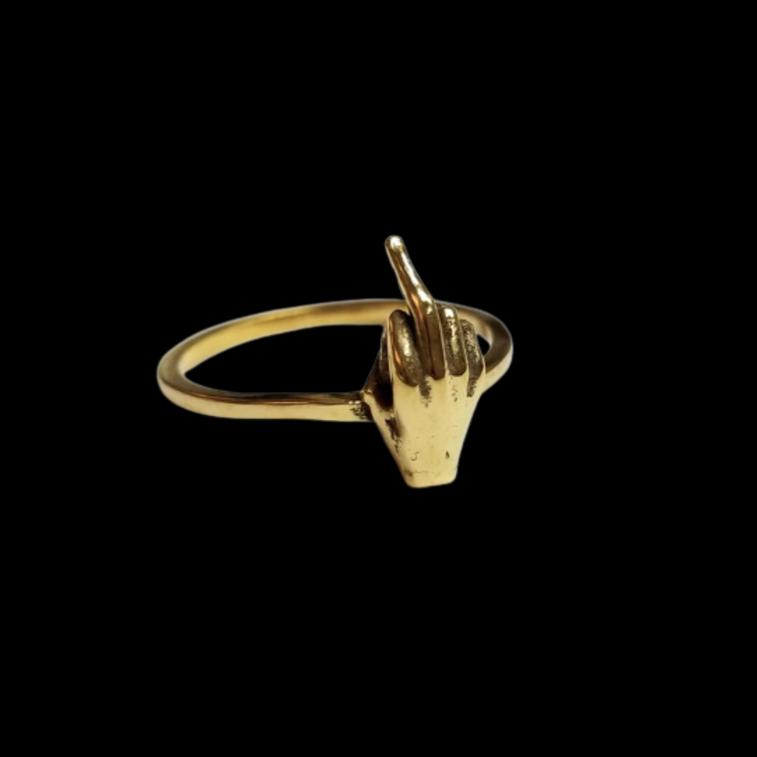 F**K You Ring Middle Finger - Gold Options
