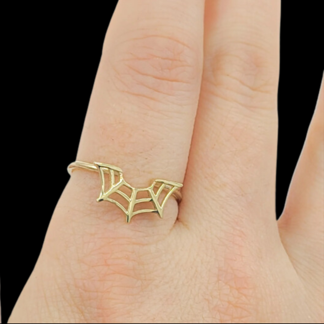 Stackable Spider Web Ring - Gold Options
