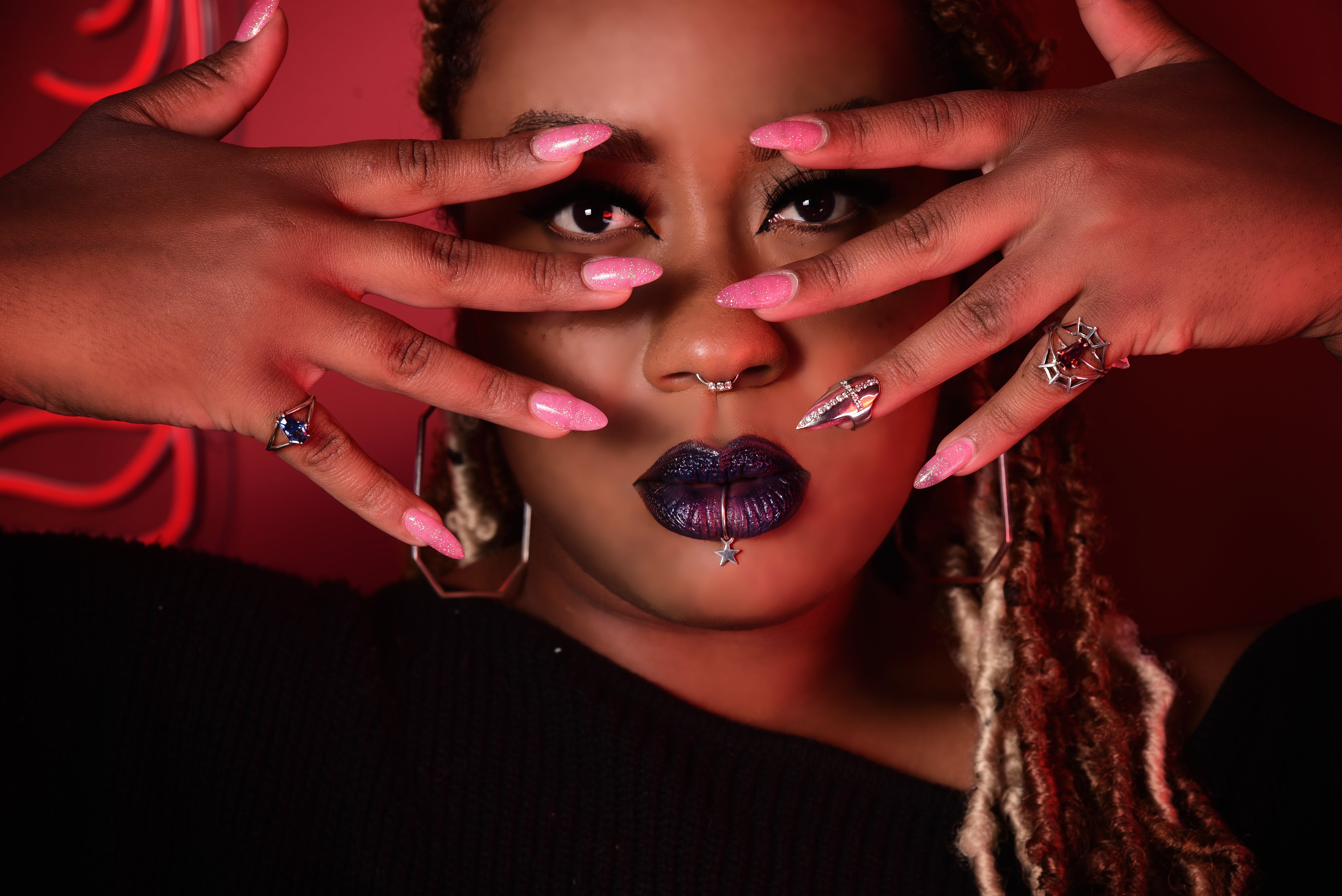 Star Lip Ring, Fake Lip Ring - Inchoo Bijoux
