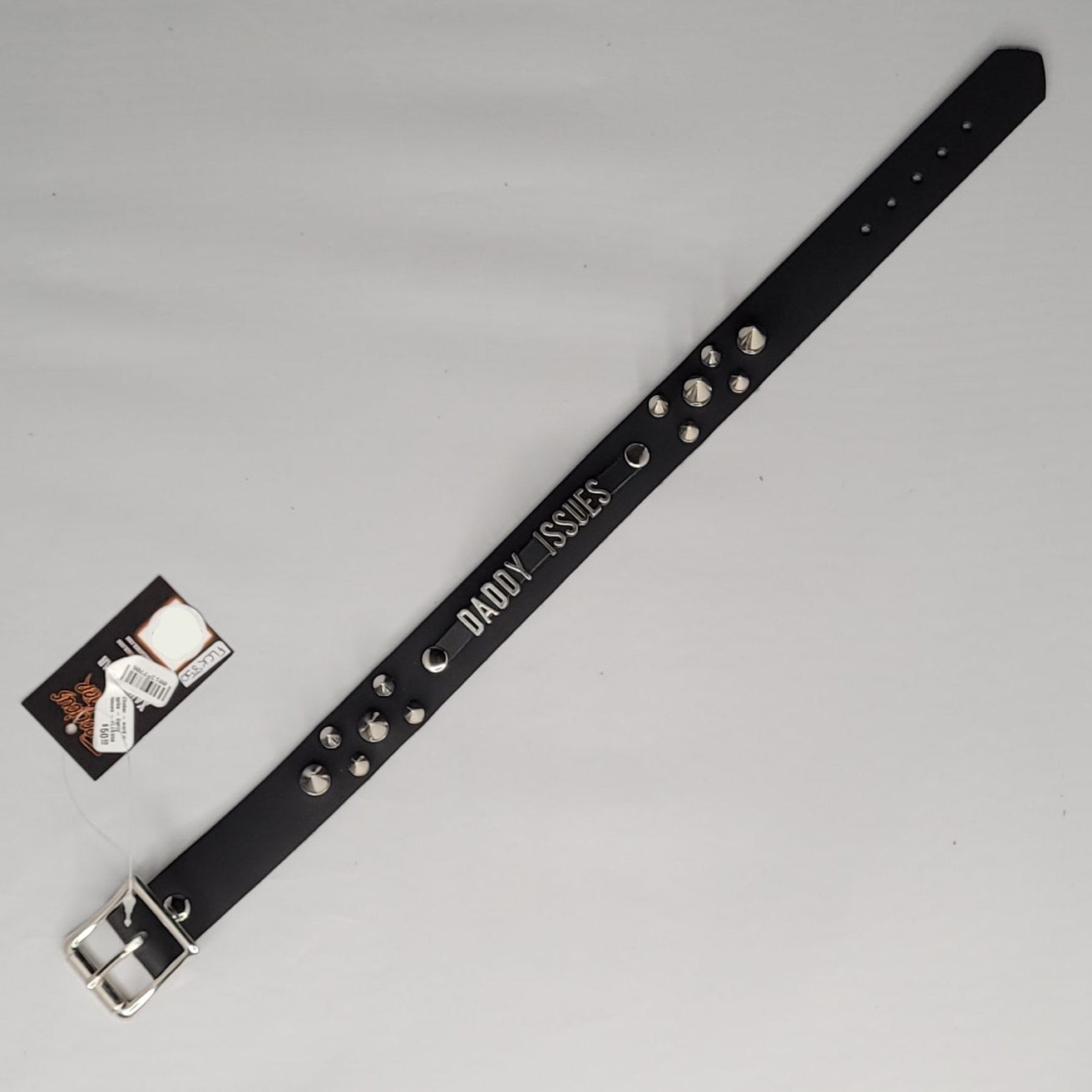 Choker - word w spike - daddy issues - FLCK850  Medium- Thick Daddy Issues MEDIUM