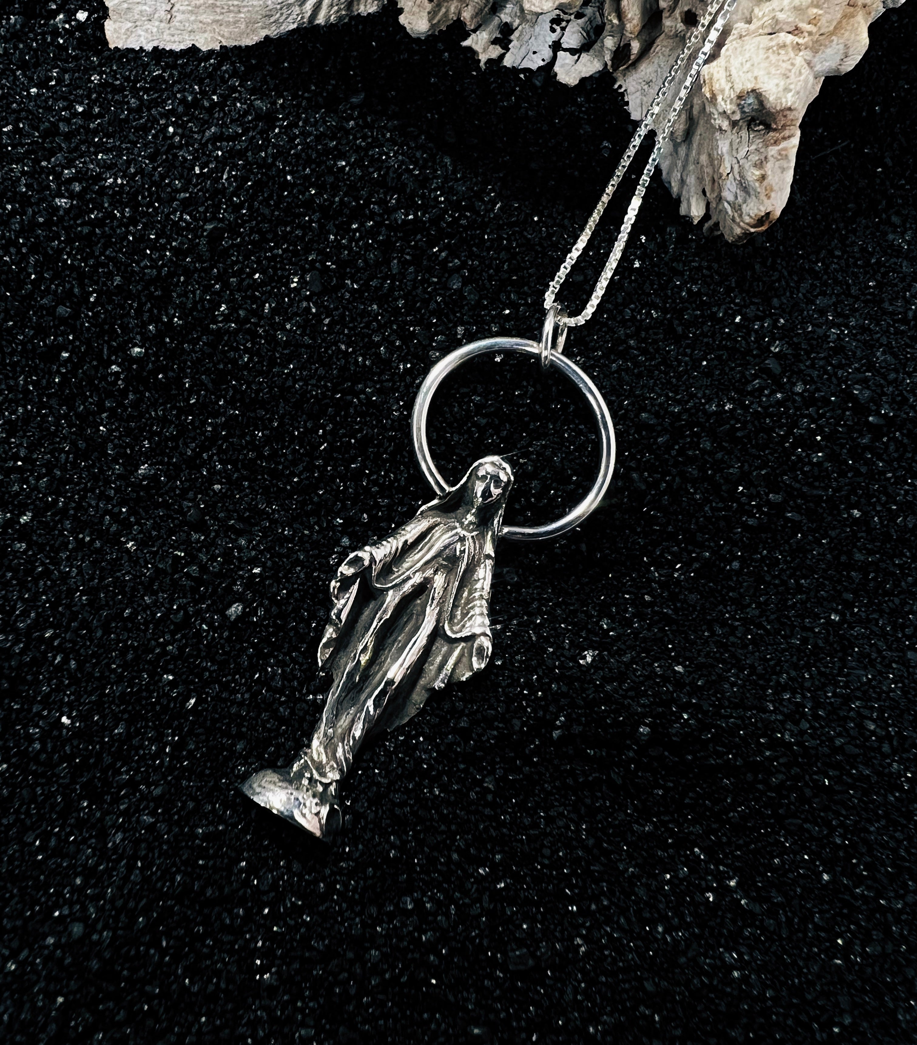 Big Virgin Mary Mother Vulva Pendant