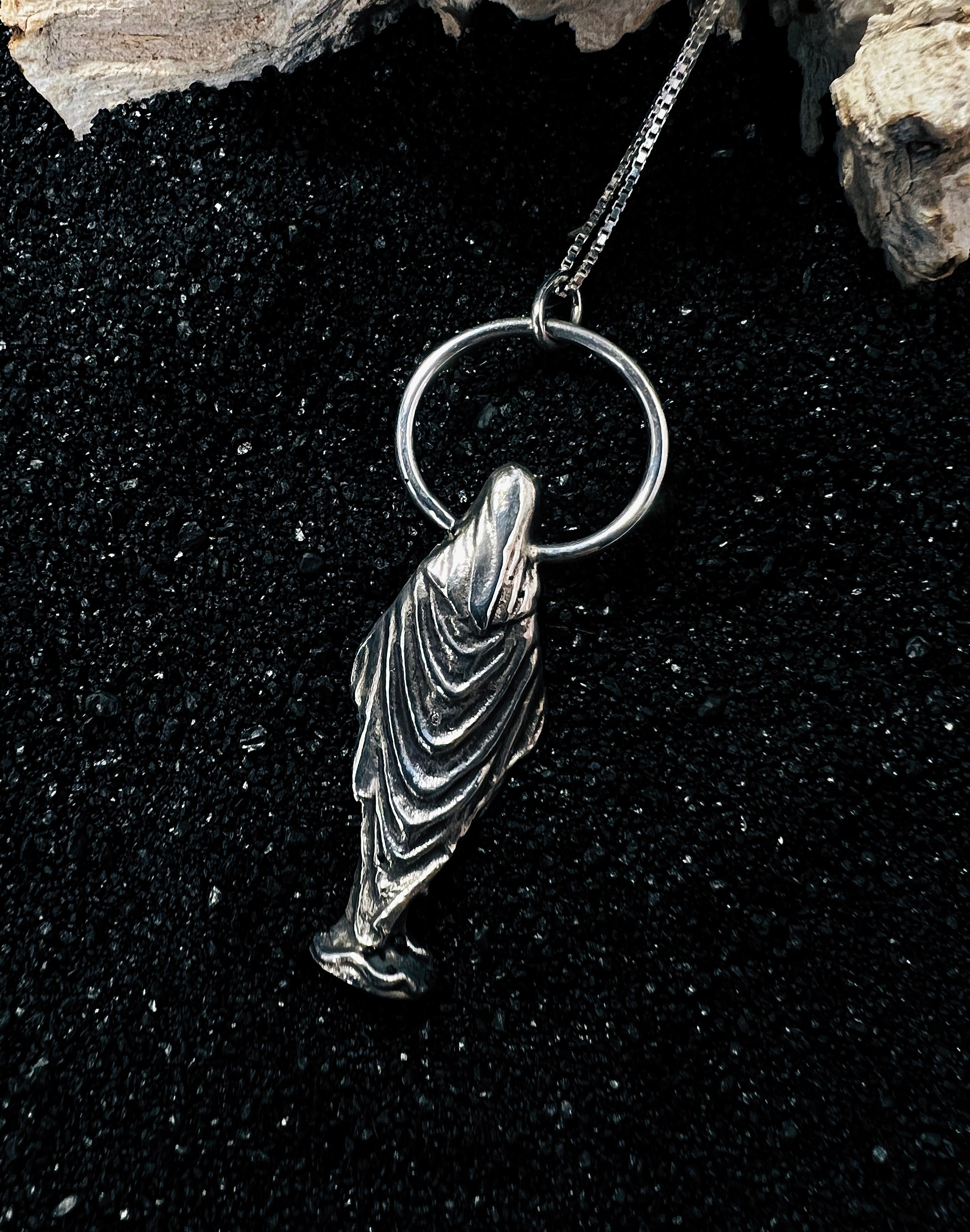 Big Virgin Mary Mother Vulva Pendant