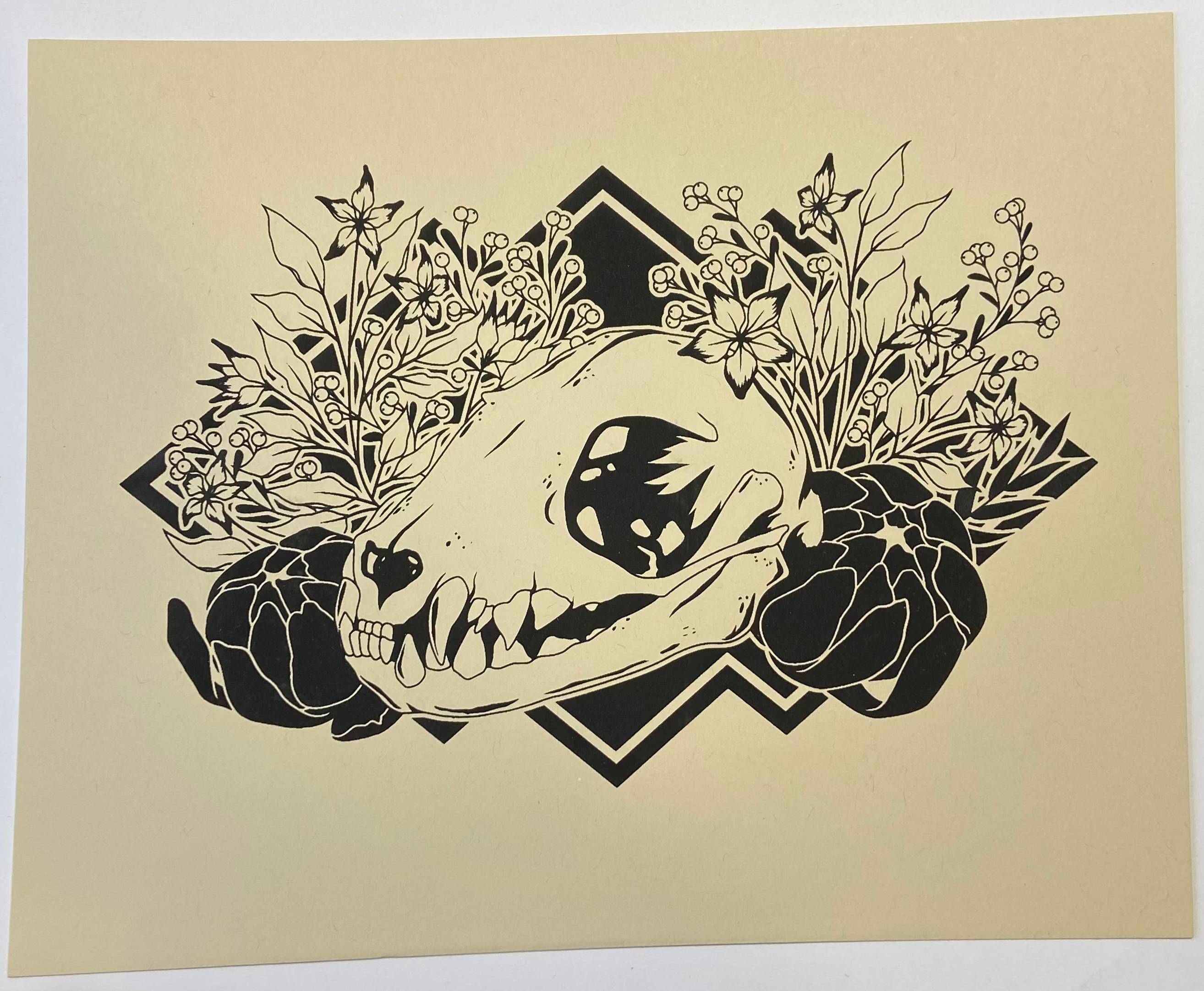 Imprime - Bat skull - Print 8x10