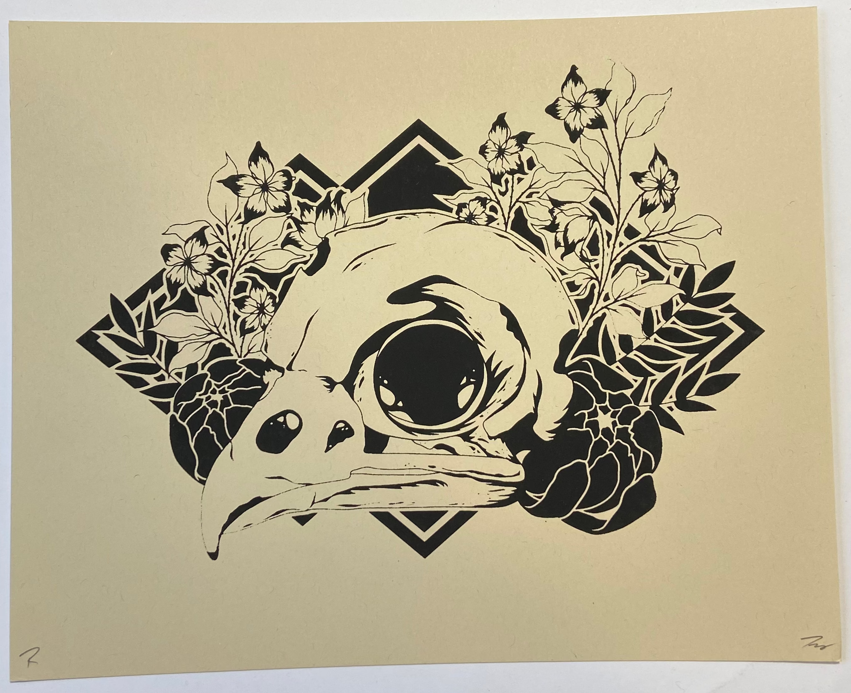 Imprime - Owl Skull - Print