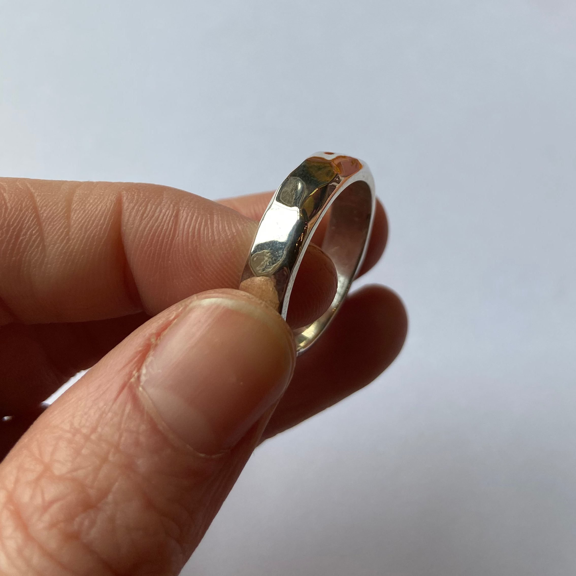 Bague Martelée 925 Sterling Silver (10.25) Hammered Ring