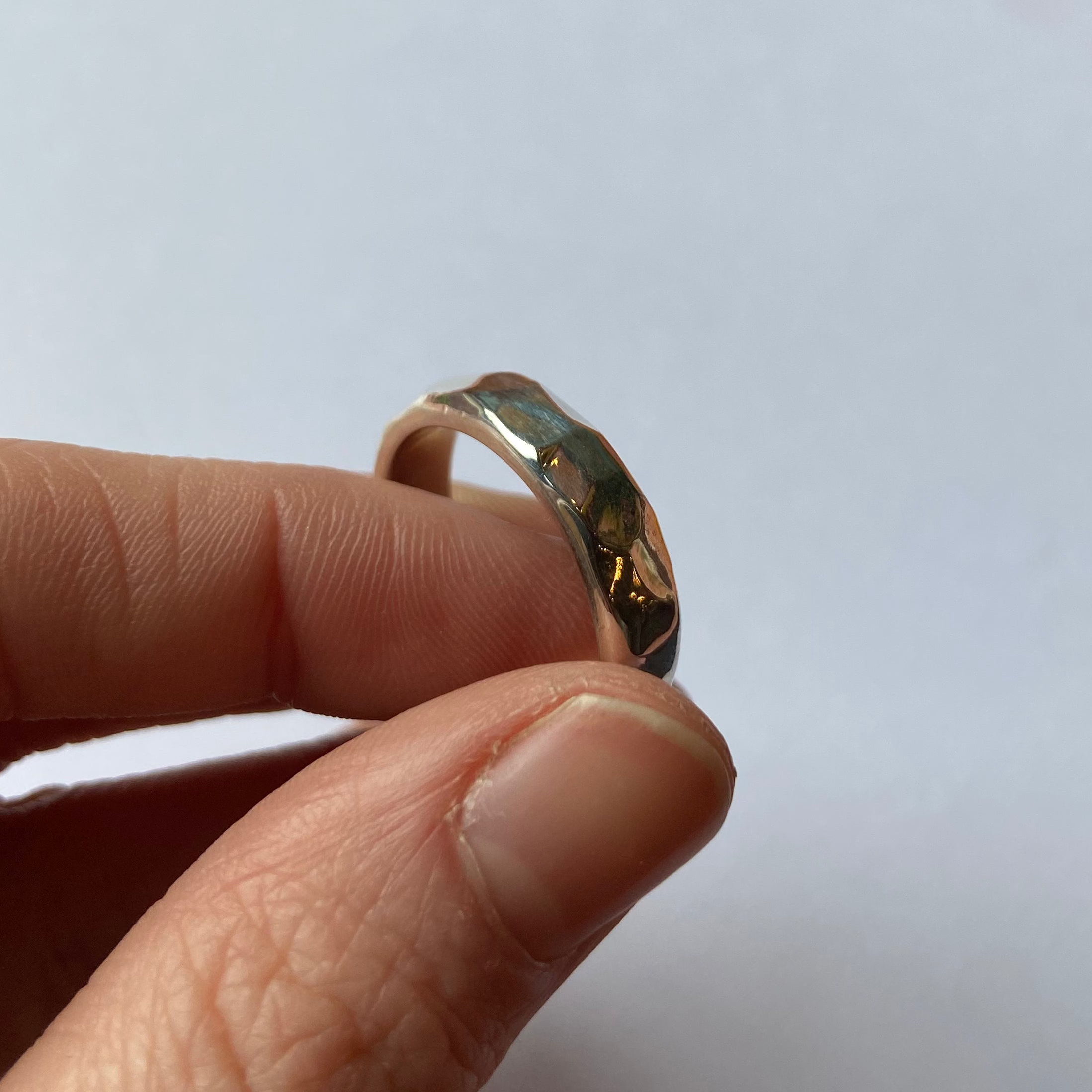 Bague Martelée 925 Sterling Silver (10.25) Hammered Ring
