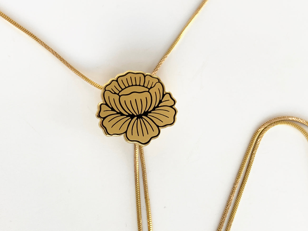 Bolo tie - Fleur doree