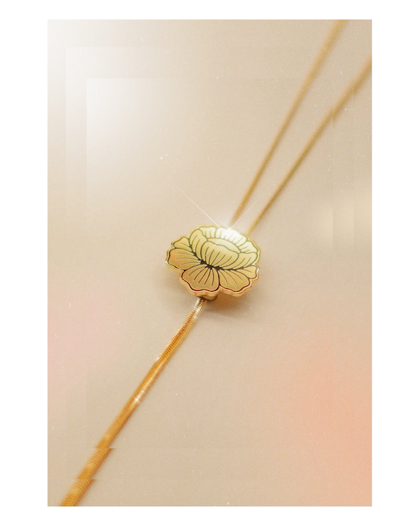 Bolo tie - Fleur doree
