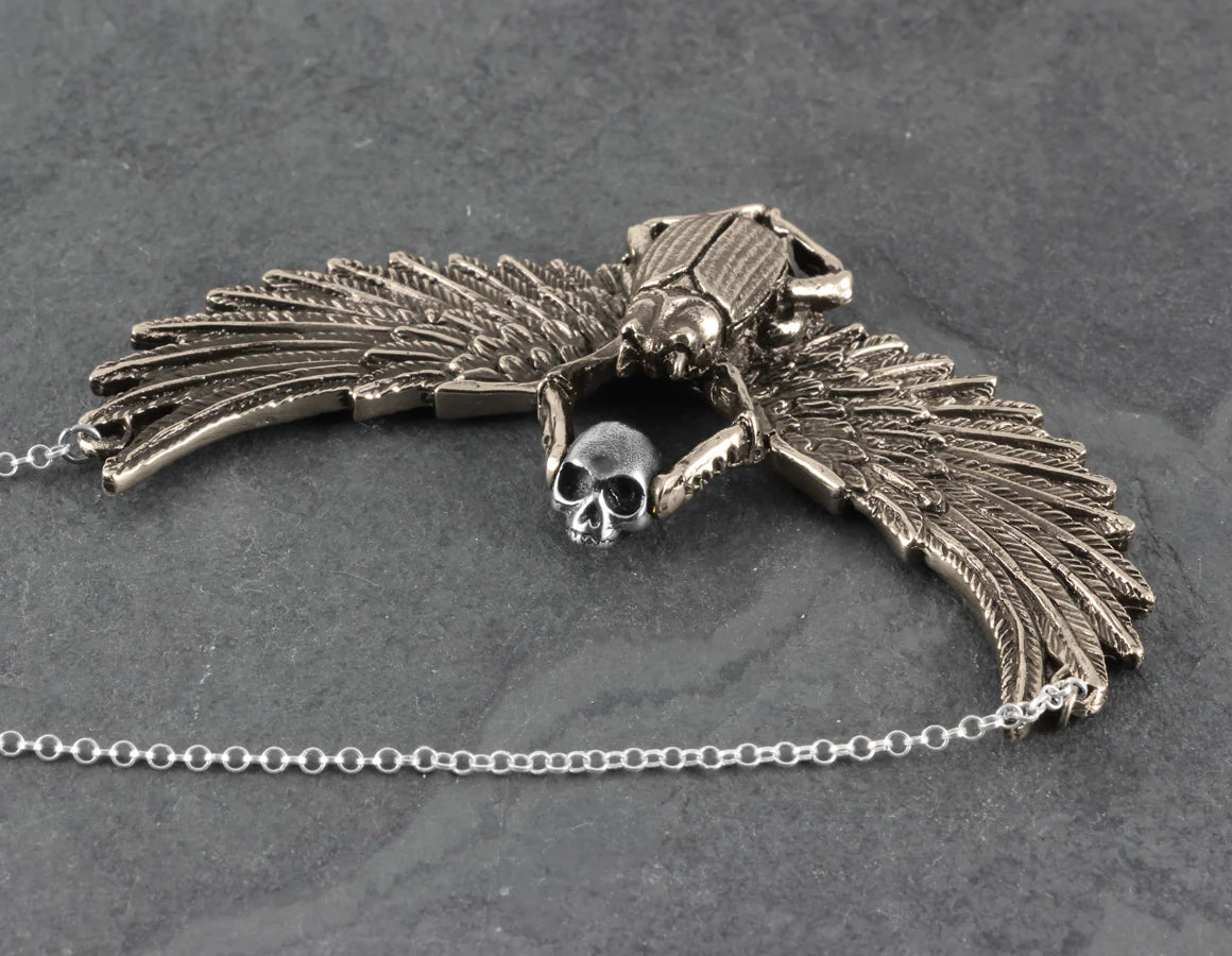 Collier - scarab large bronze - Necklace