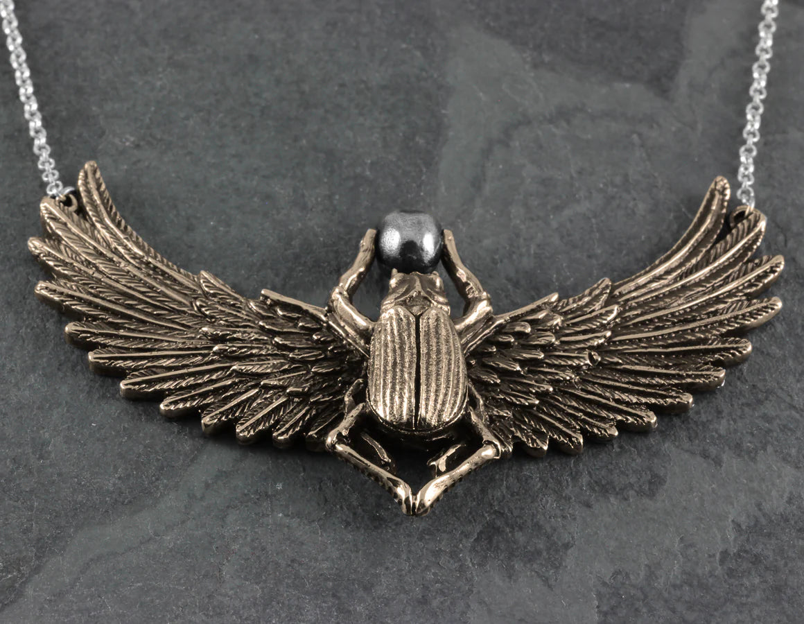 Collier - scarab large bronze - Necklace