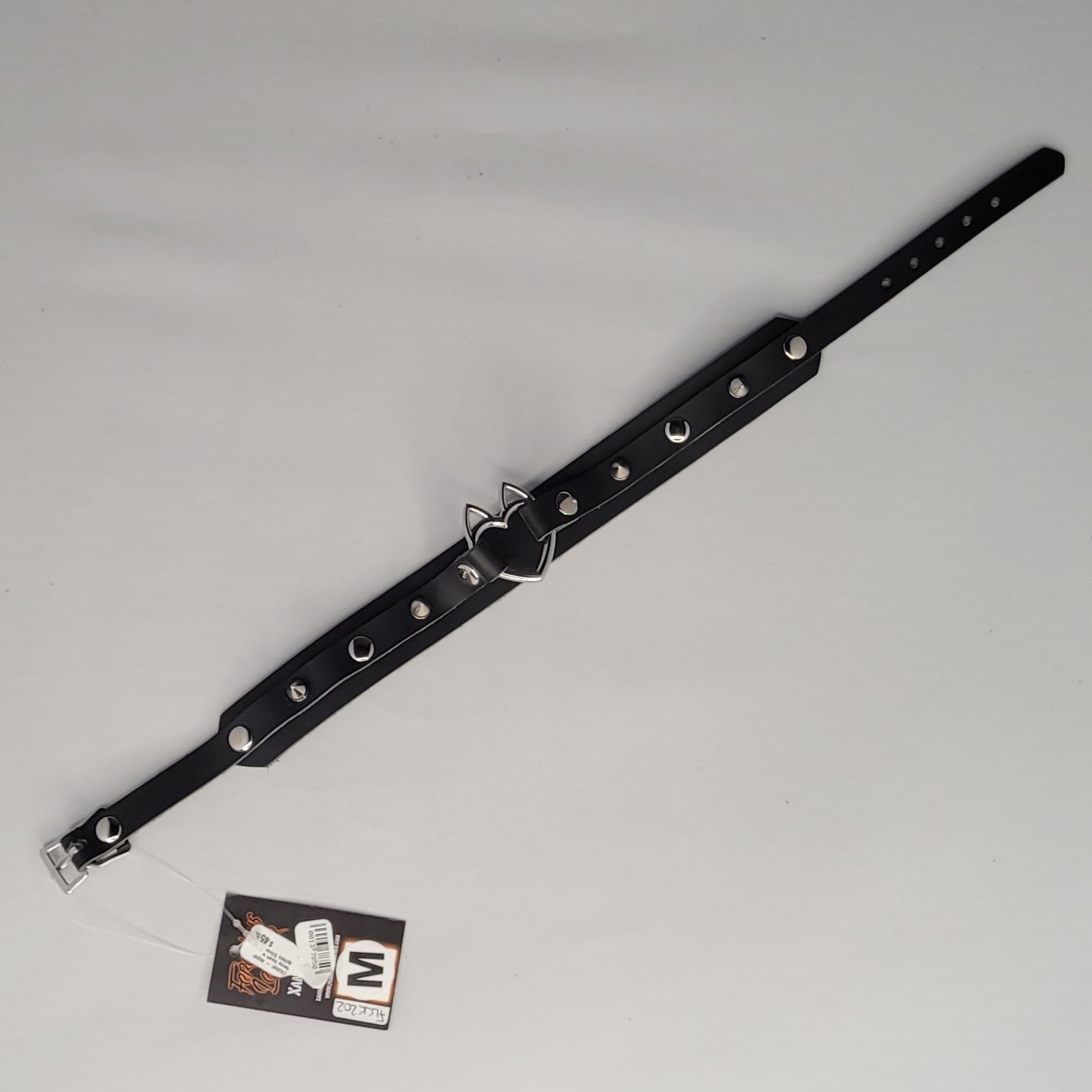 Choker - super fancy heart w spikes Silver Medium- Full Double Silver (Cat Ears OR Simple Heart) Spikes MEDIUM