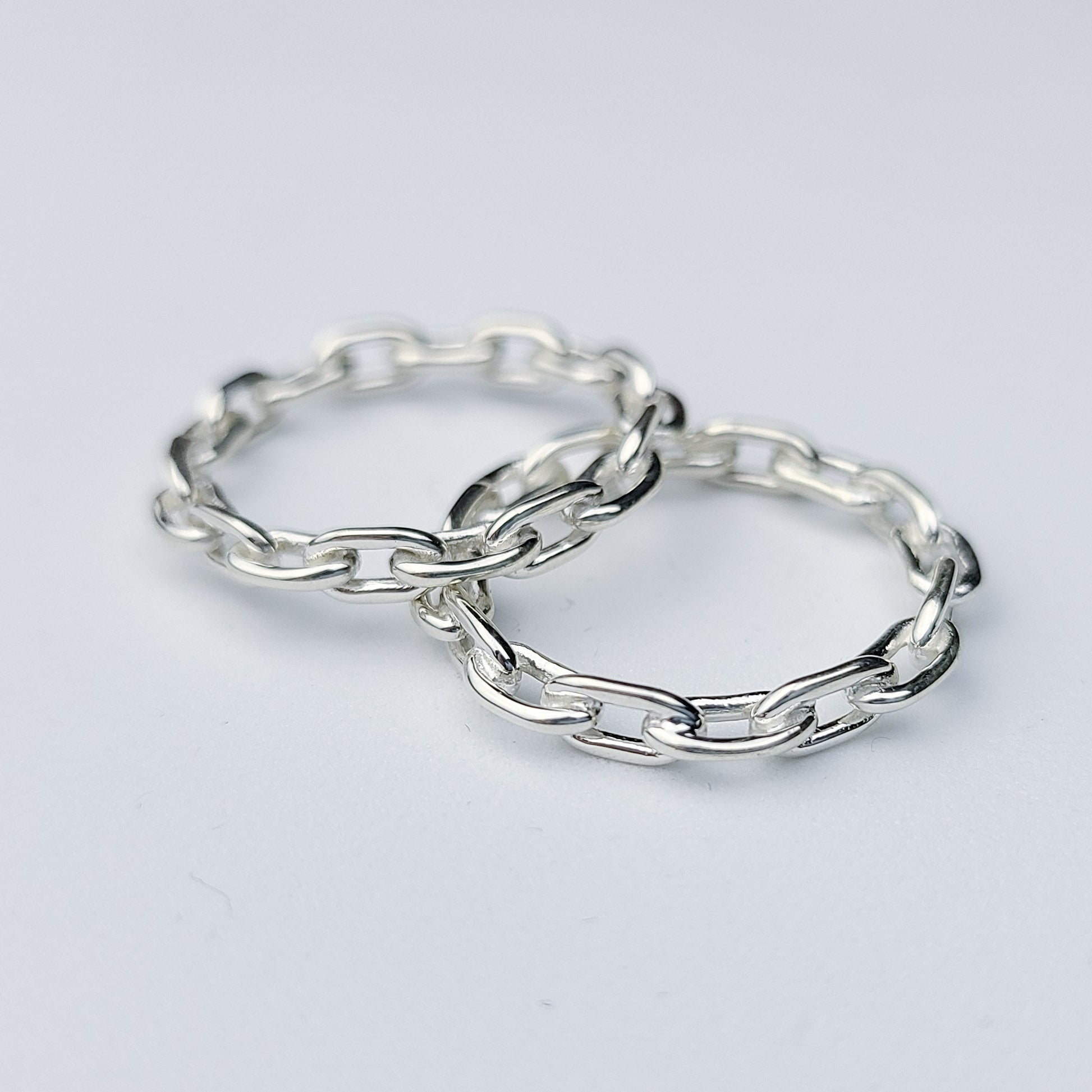 Thick Silver Chain Ring - Inchoo Bijoux