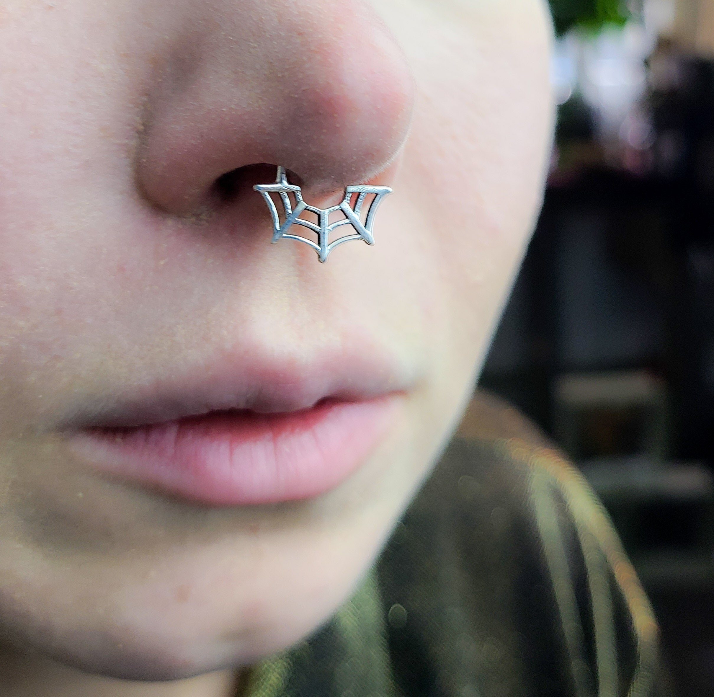 Spider Web Halloween Septum Piercing - Inchoo Bijoux