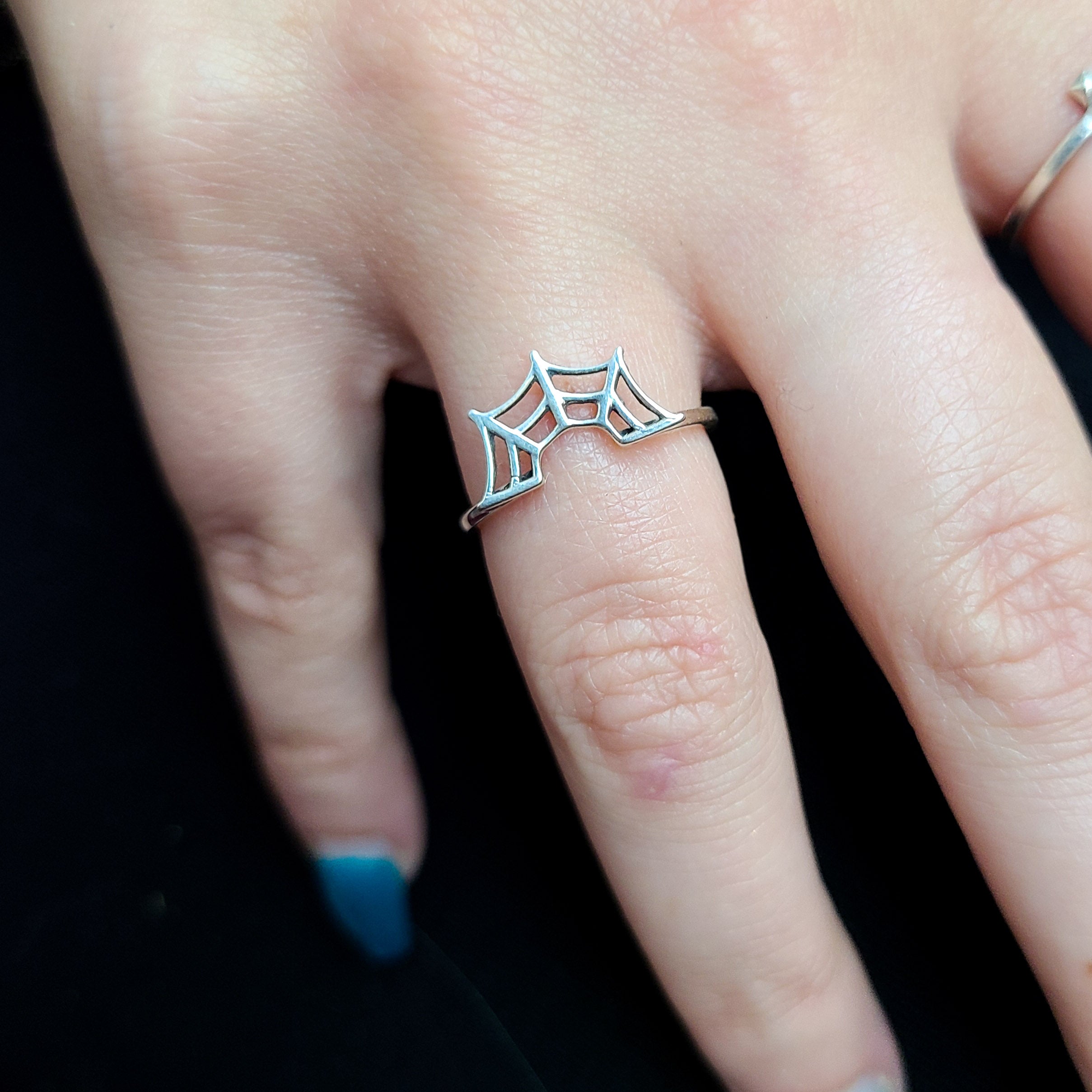 Stackable Spider web Ring