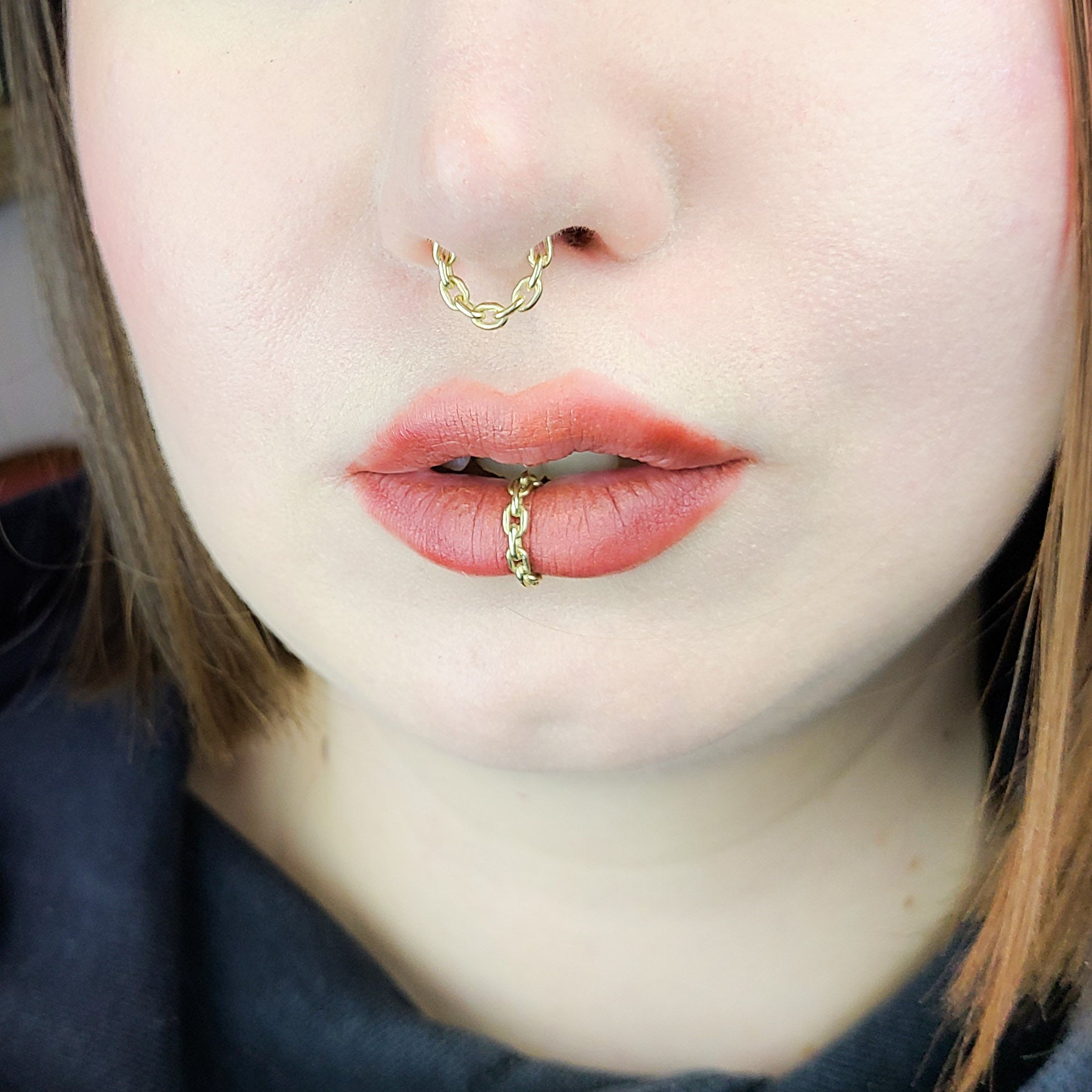 Chain Lip Cuff - Gold Options