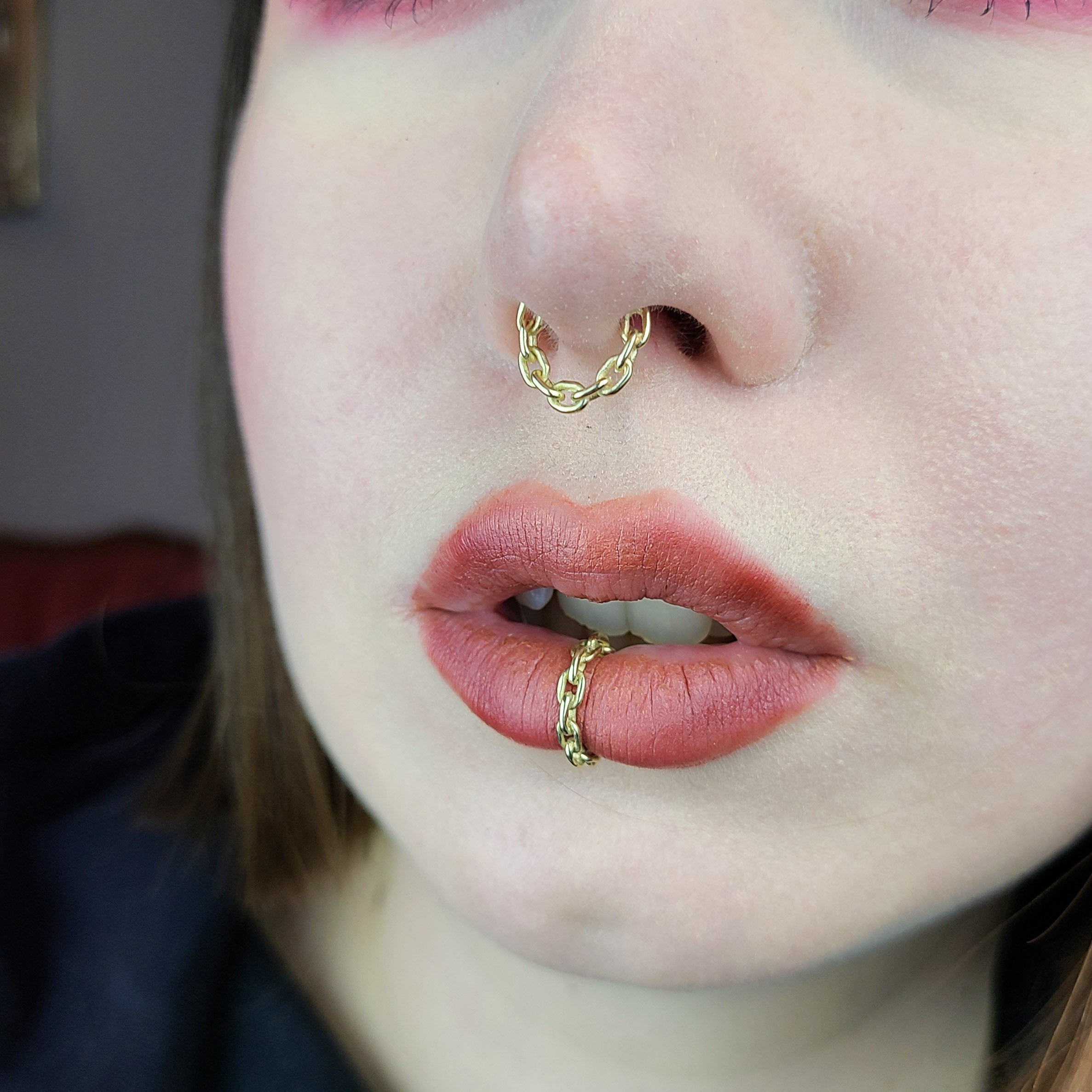 Chain Lip Cuff - Gold Options