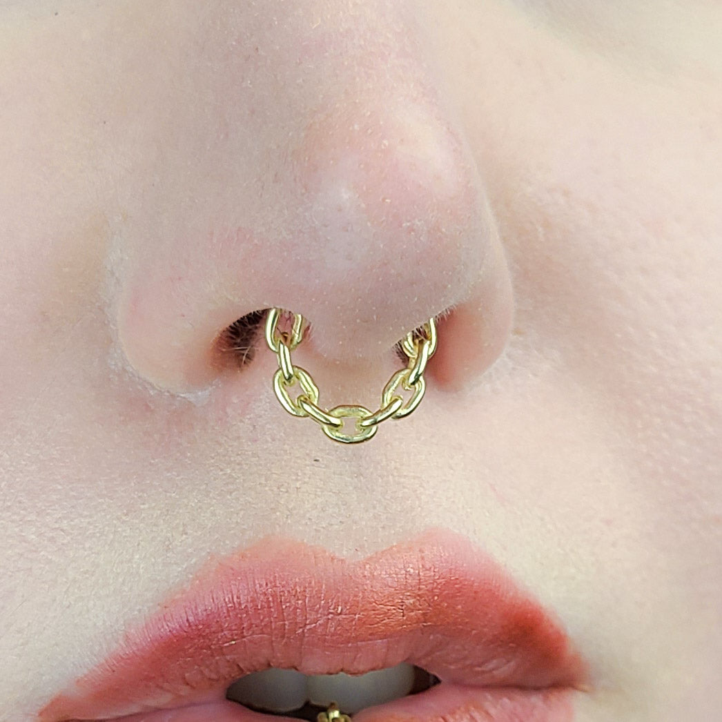 Gold Chain Septum Ring - Gold Options