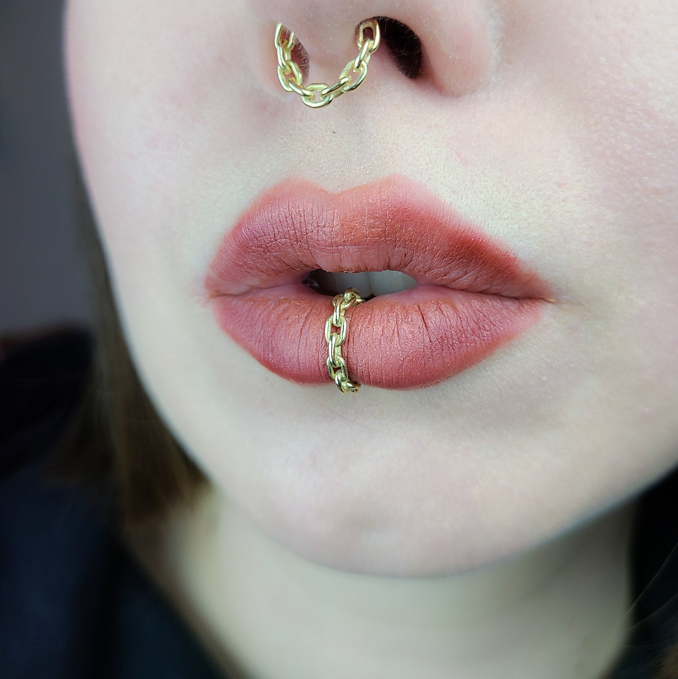 Chain Lip Cuff - Gold Options
