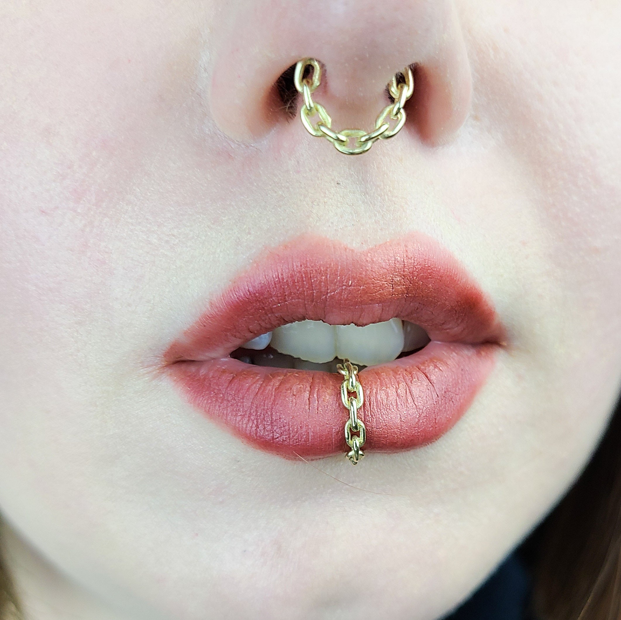Chain Lip Cuff - Gold Options