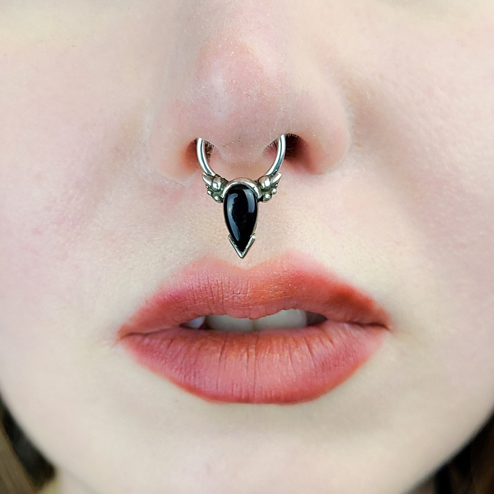 Black Onyx Tear Drop Magical Girl Septum