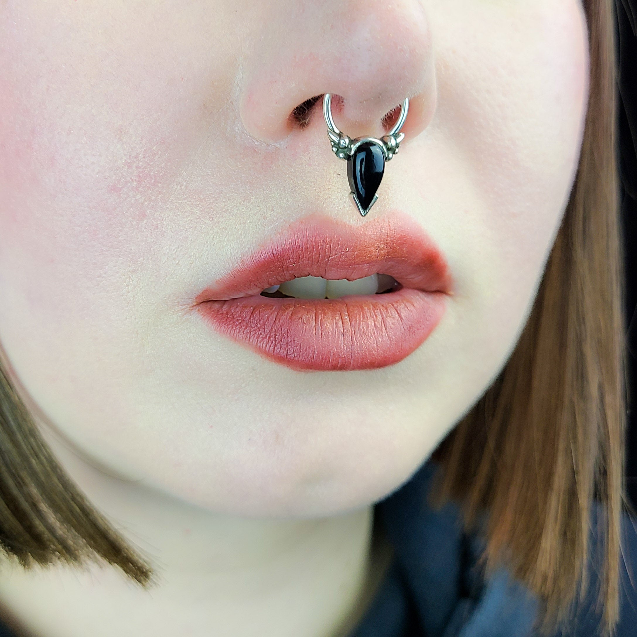 Black Onyx Tear Drop Magical Girl Septum