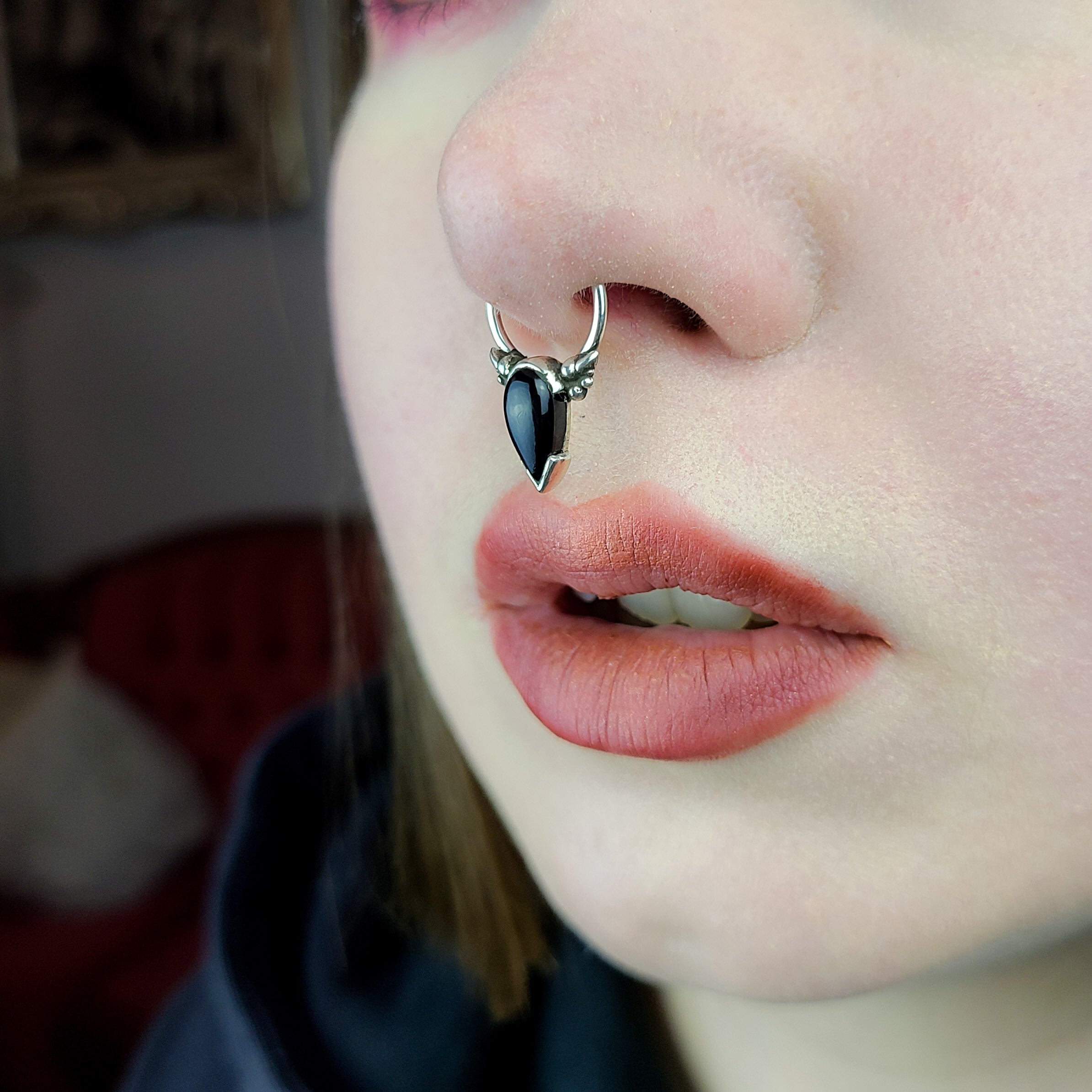 Black Onyx Tear Drop Magical Girl Septum