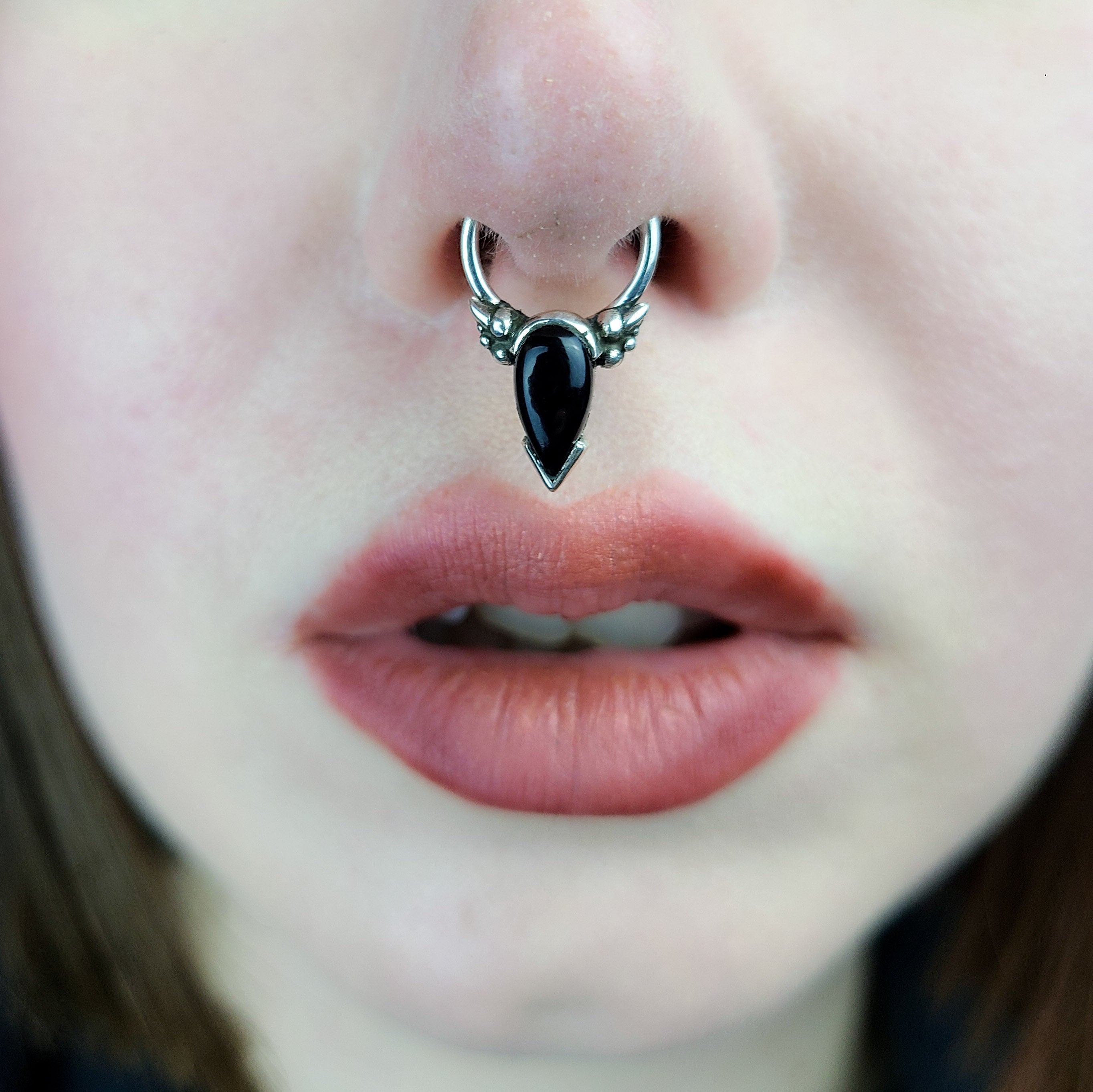 Black Onyx Tear Drop Magical Girl Septum
