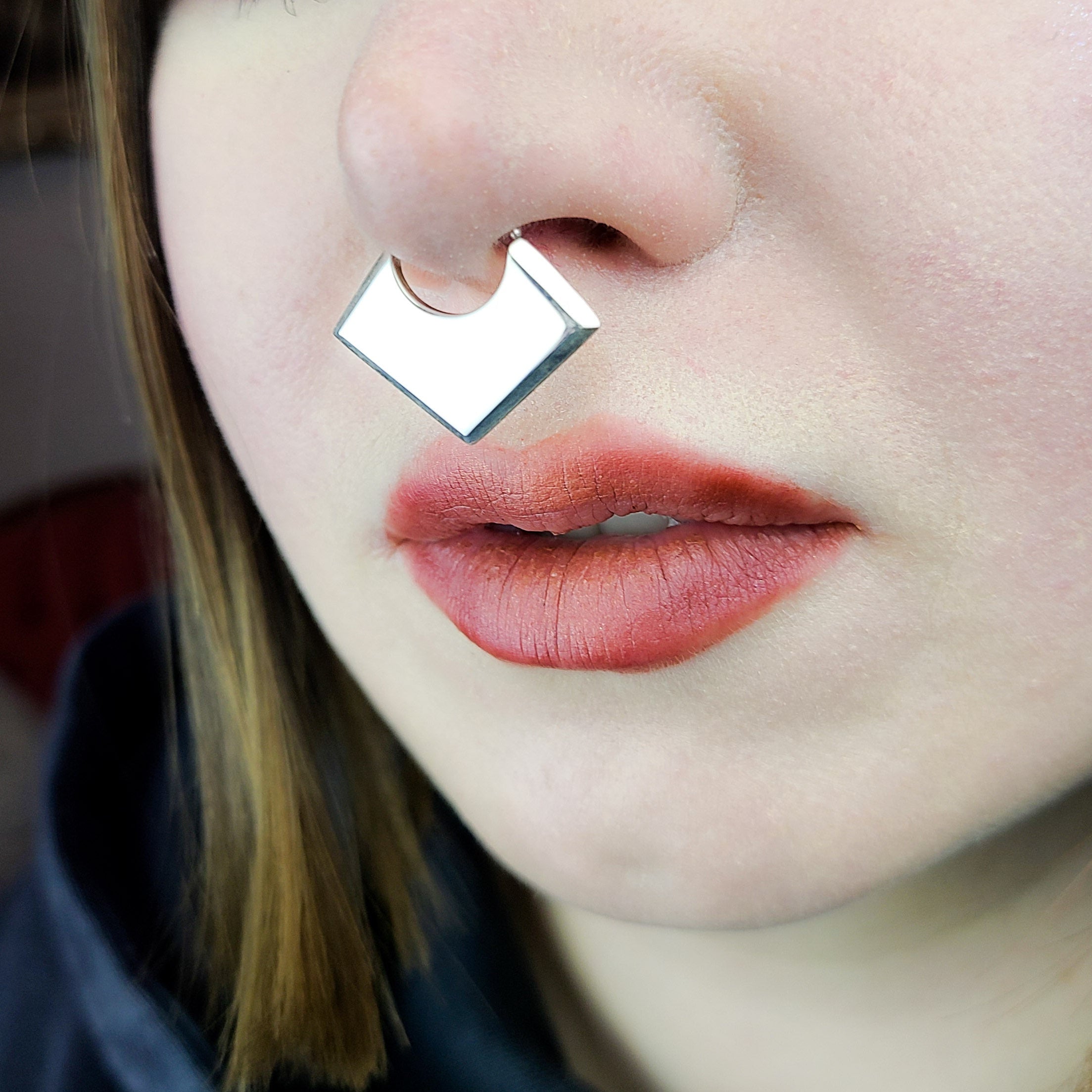 Oversized Blade Shield Septum Piercing