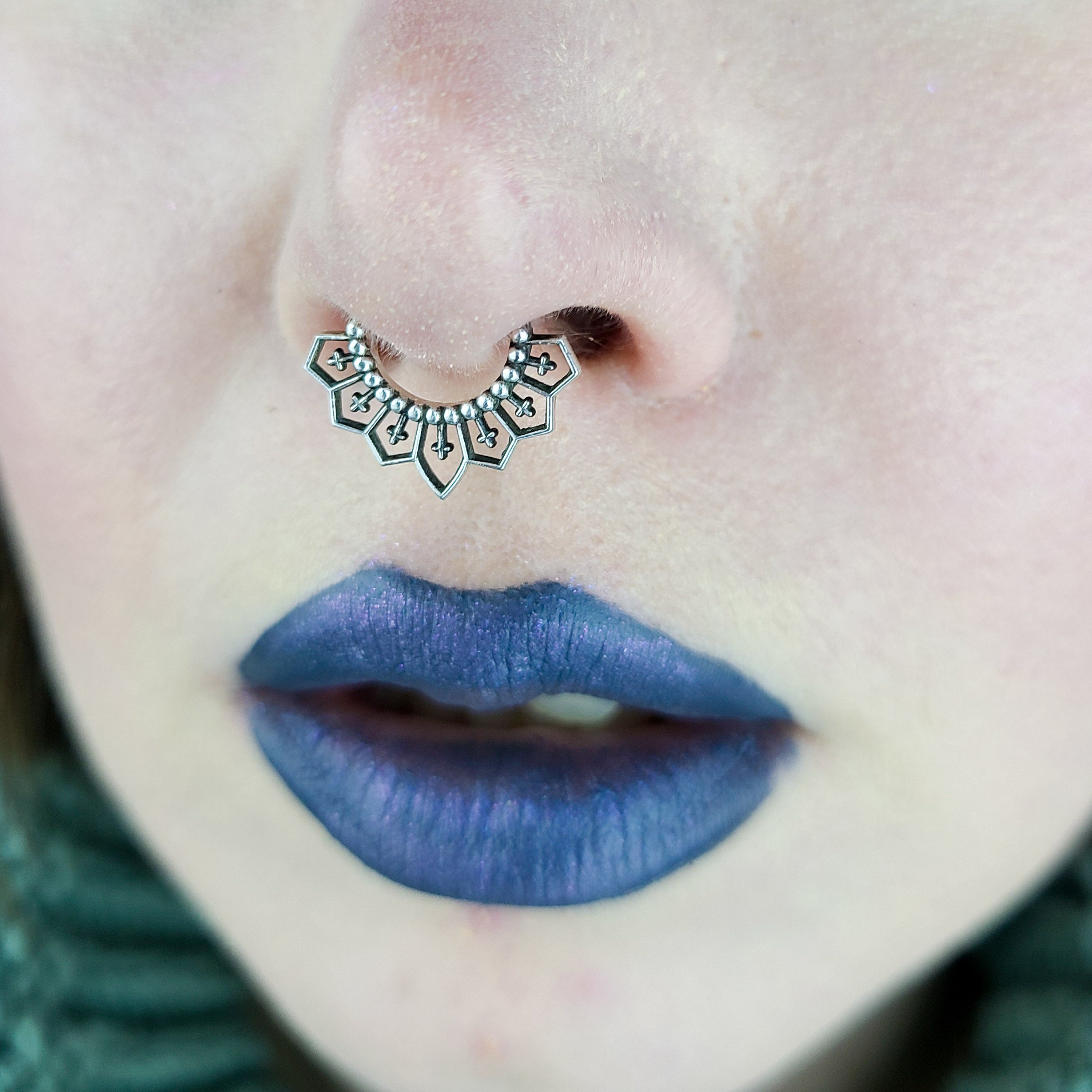 Gothic Cross Lace Septum - Inchoo Bijoux