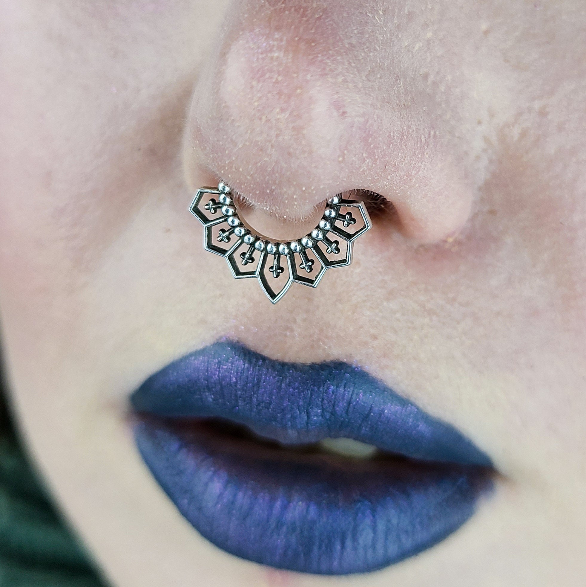 Gothic Cross Lace Septum - Inchoo Bijoux