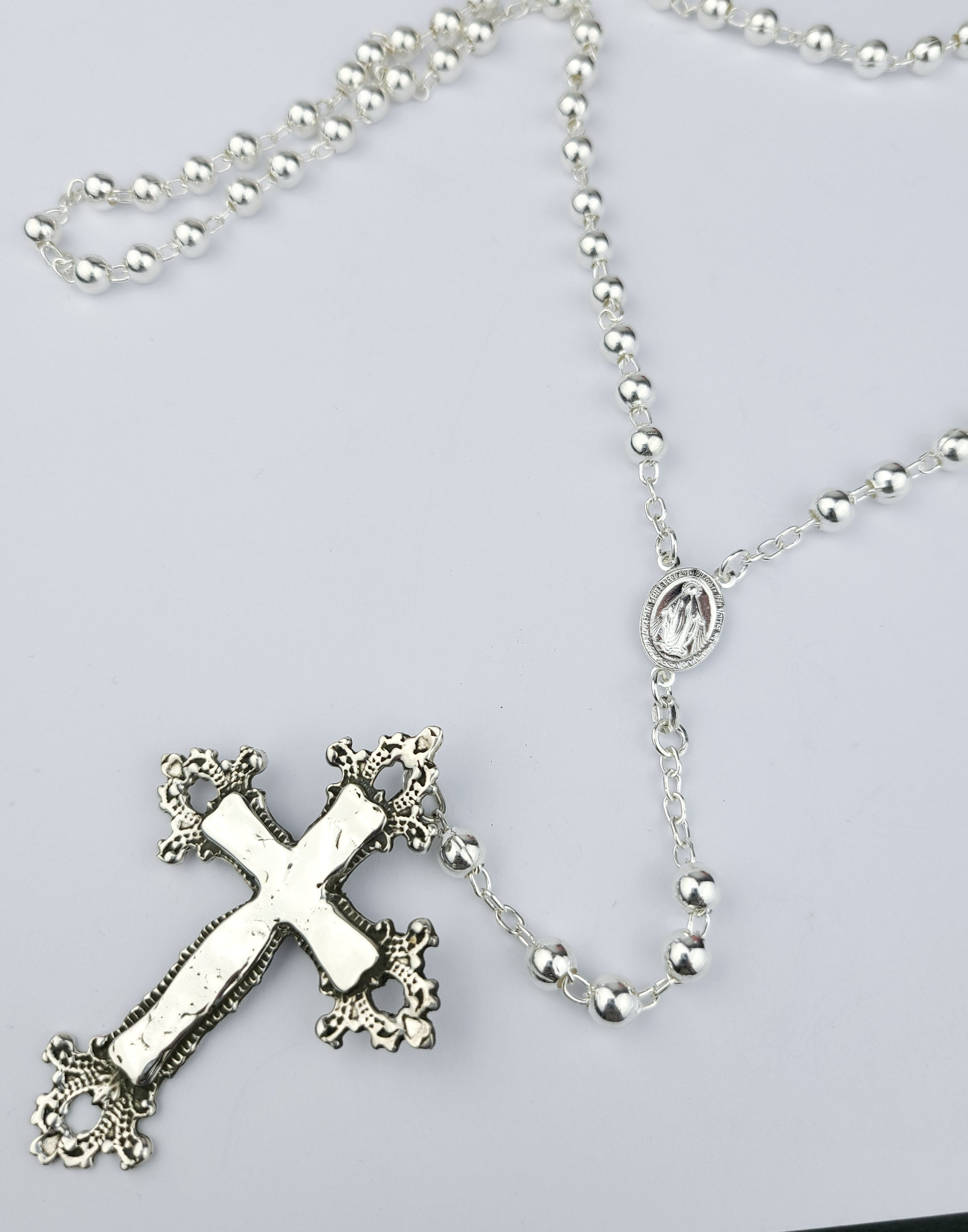 Baroque Cross Massive Rosary Necklace