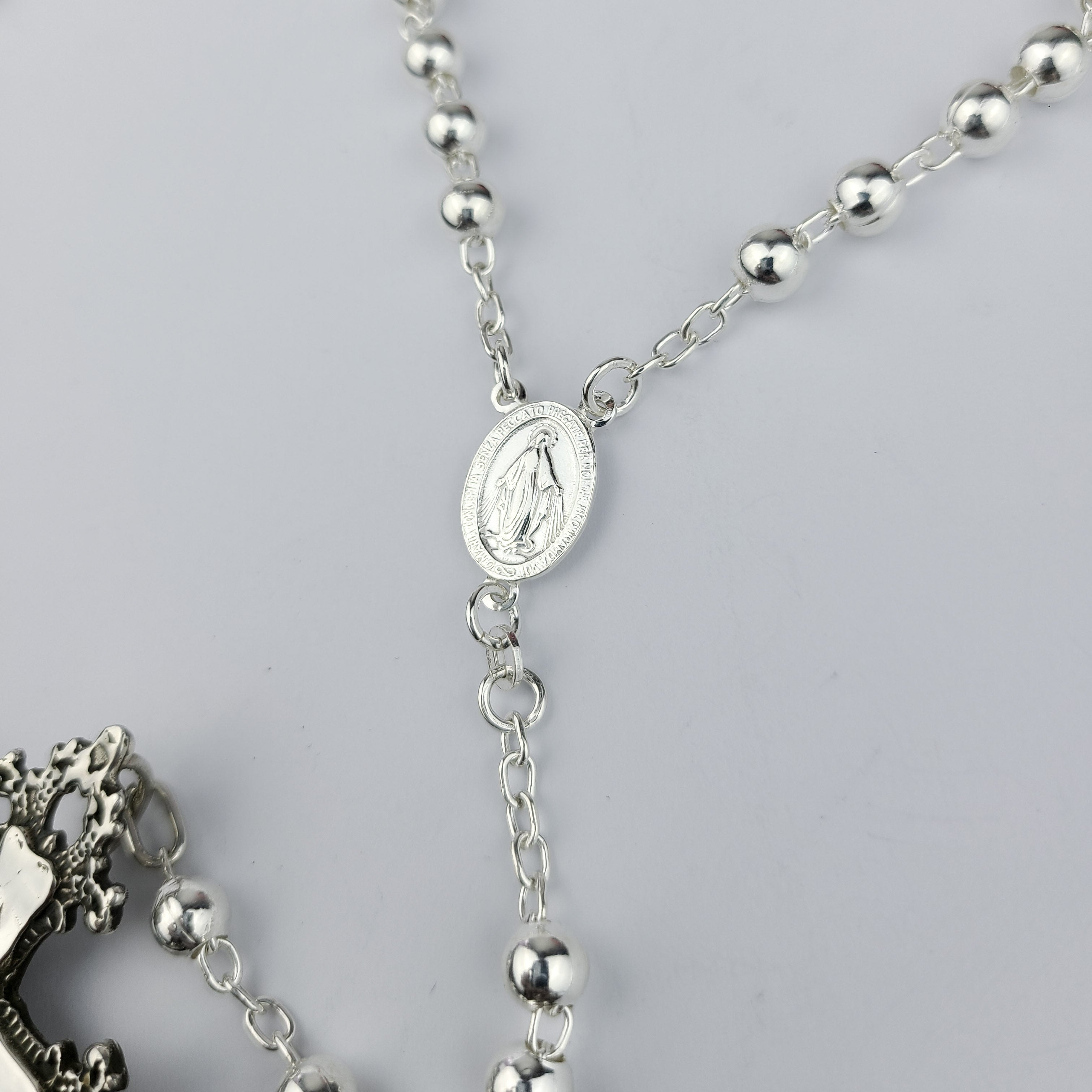 Baroque Cross Massive Rosary Necklace