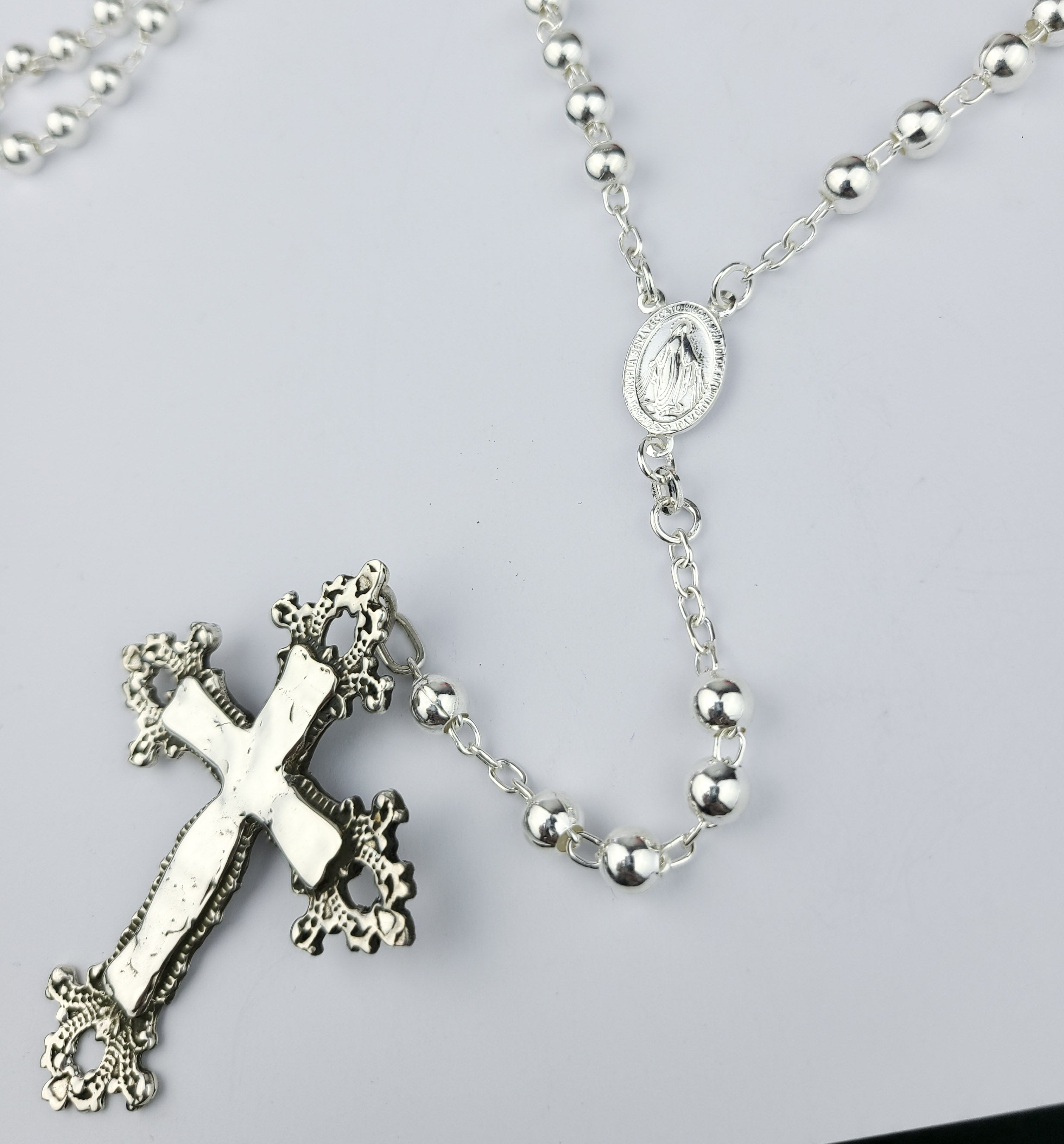Baroque Cross Massive Rosary Necklace