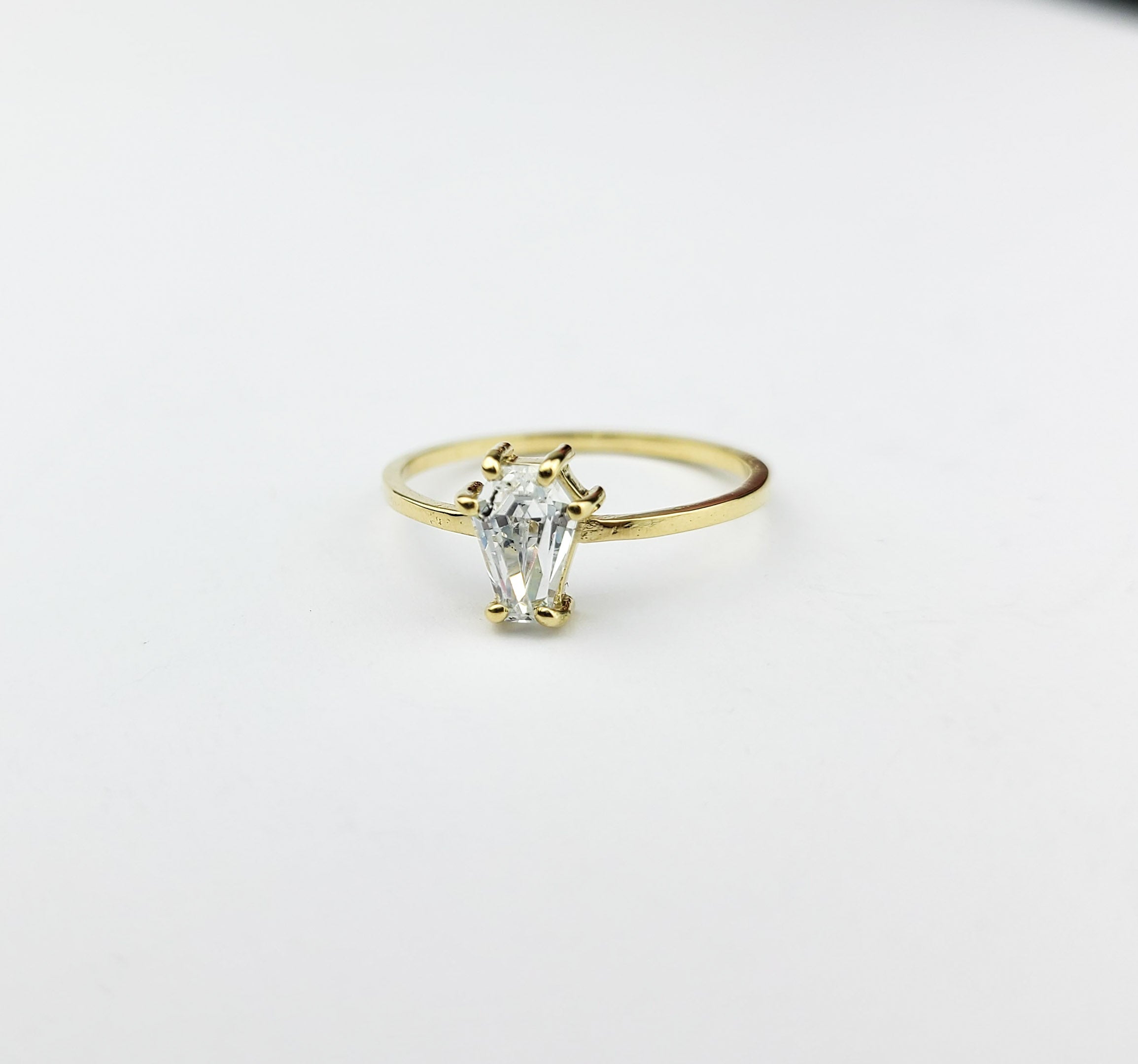 Small Coffin Solid Gold Ring (5x7)  - Yellow Gold & Color Options - Inchoo Bijoux