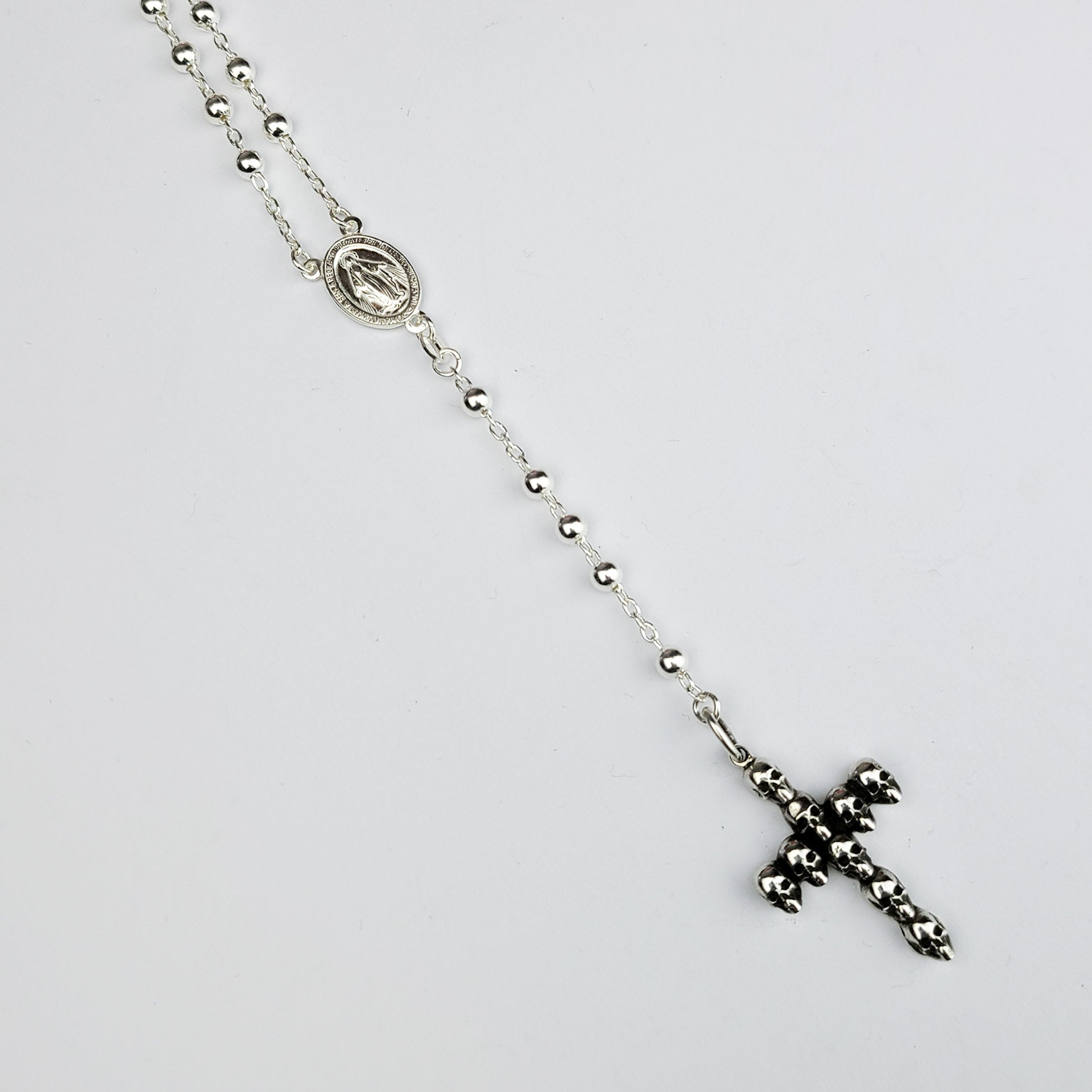 4mm Rosary Prayer Bead Necklace
