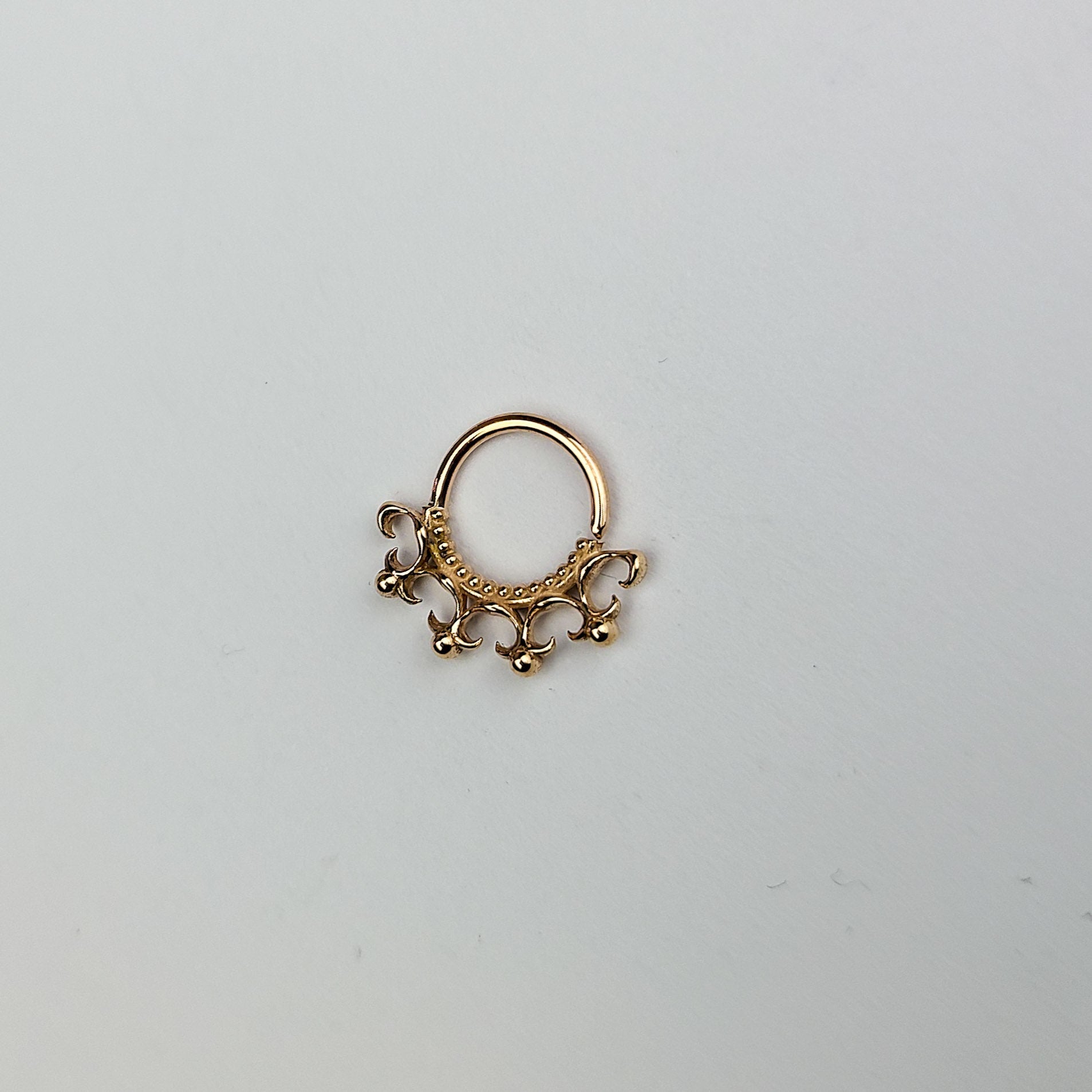 Gothic Lace Septum Nose Ring - Gold Options