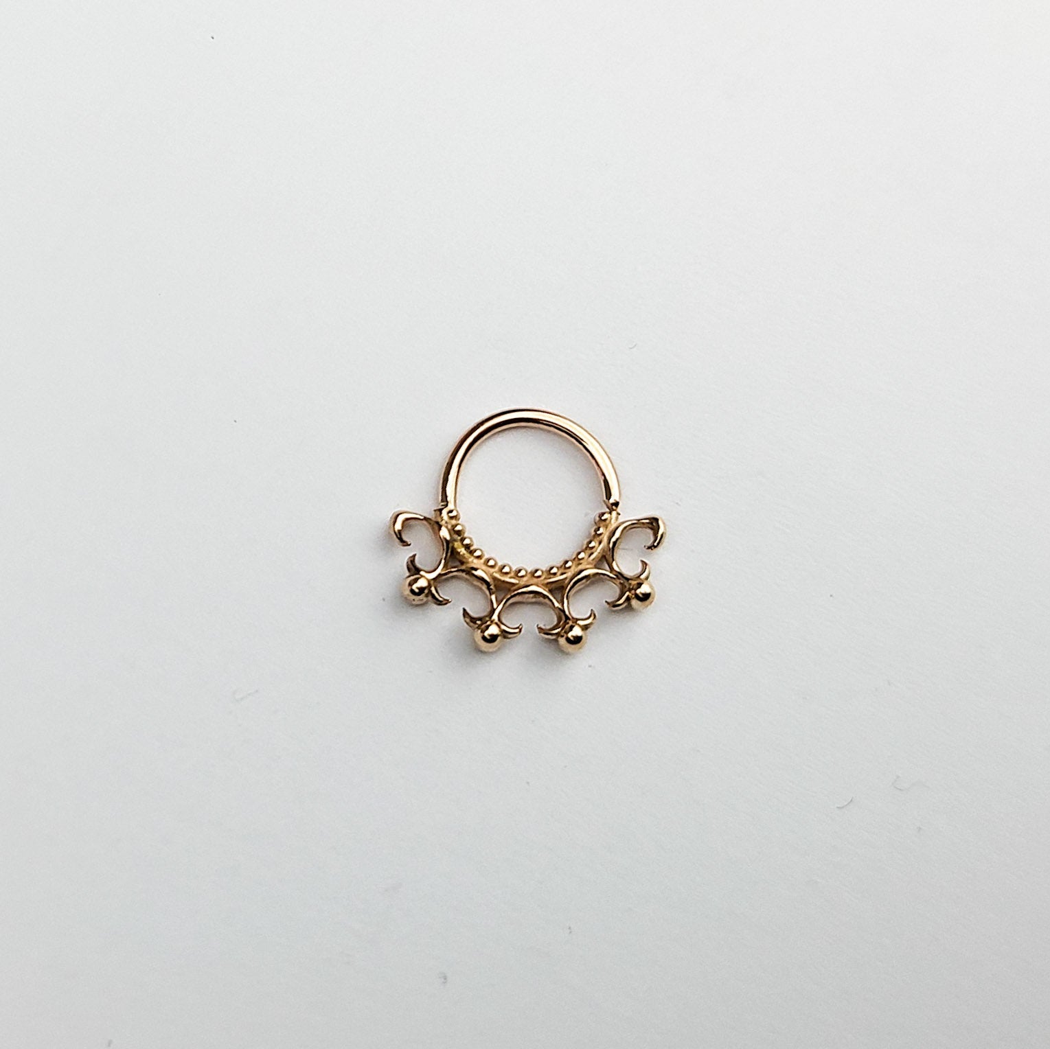 Gothic Lace Septum Nose Ring - Gold Options
