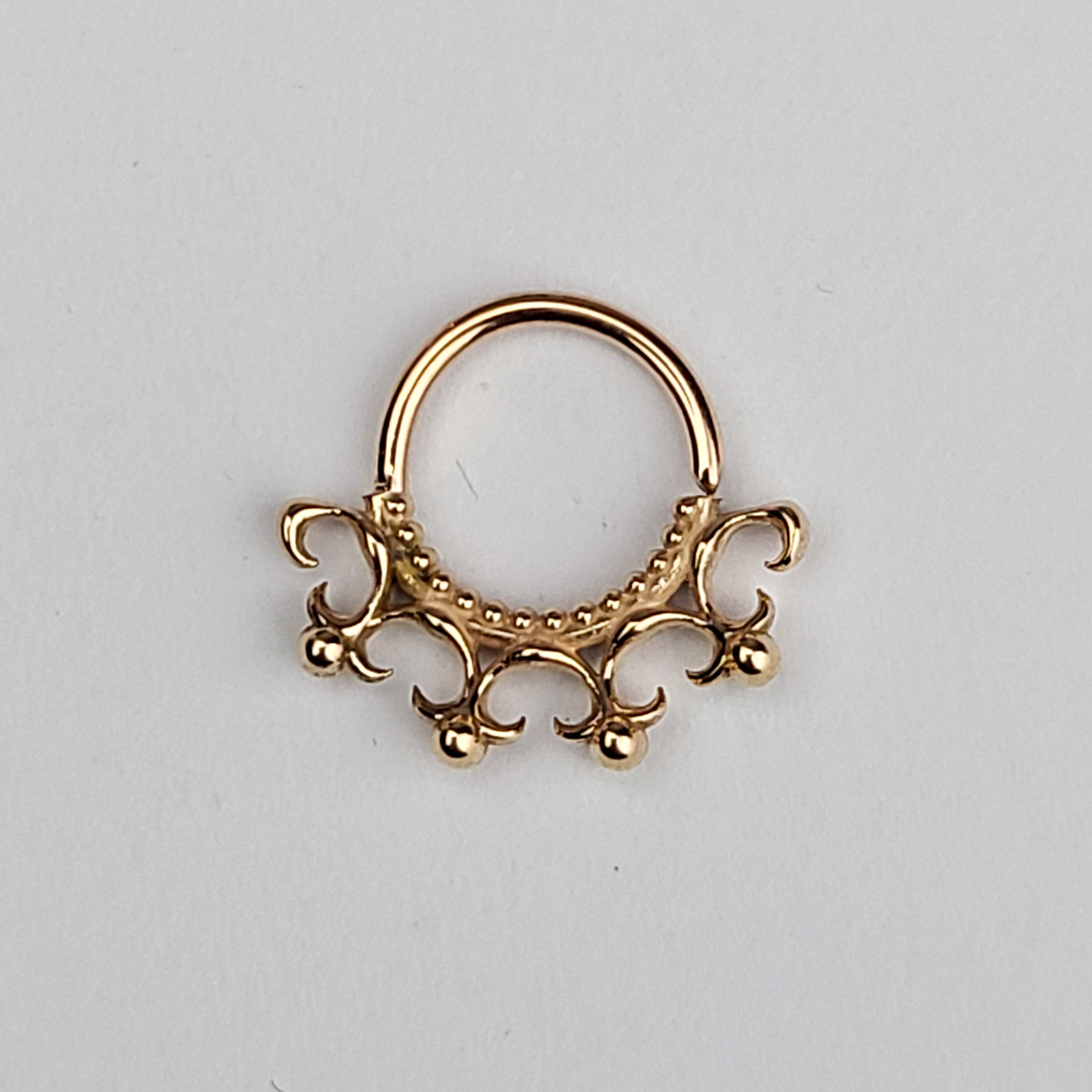 Gothic Lace Septum Nose Ring - Gold Options