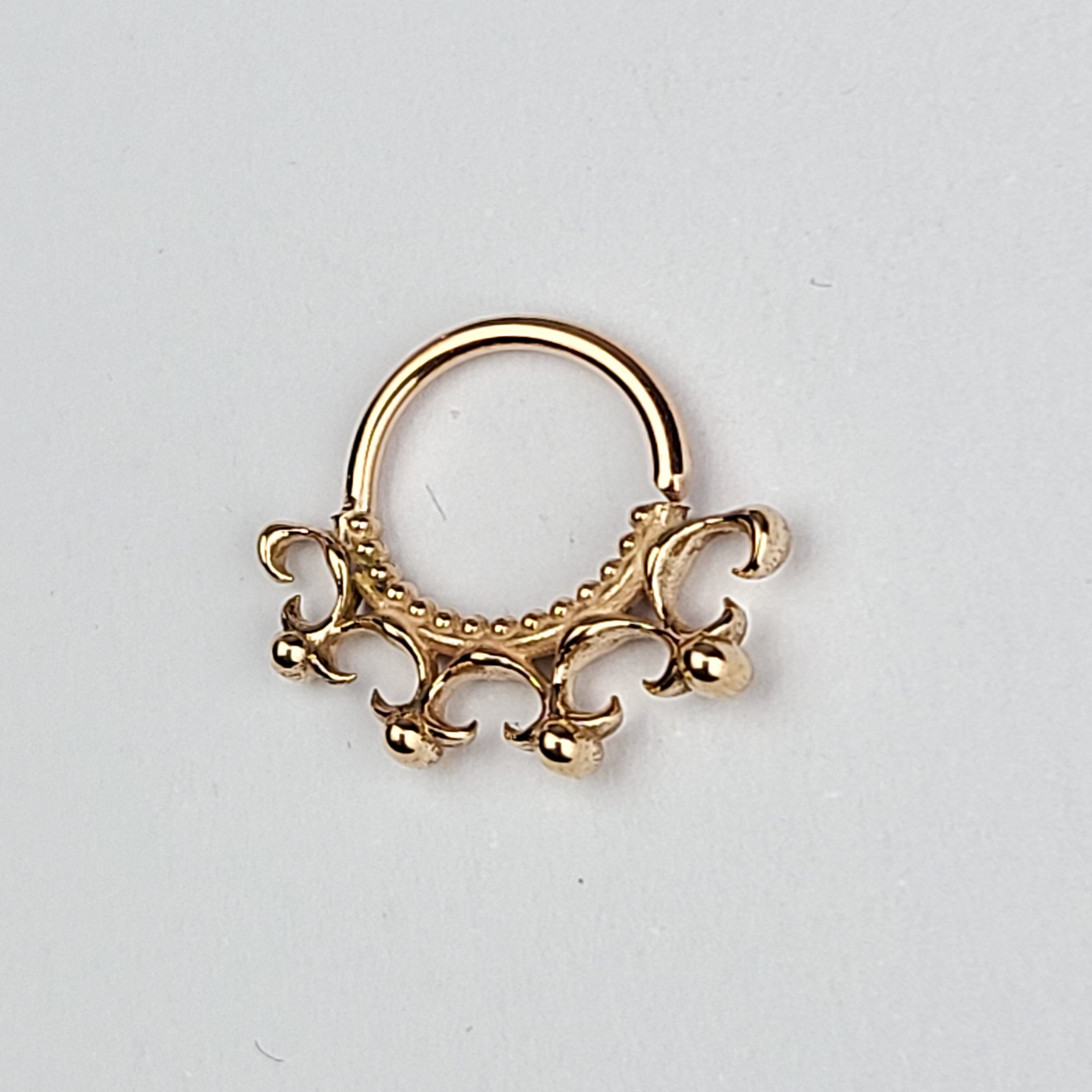 Gothic Lace Septum Nose Ring - Gold Options